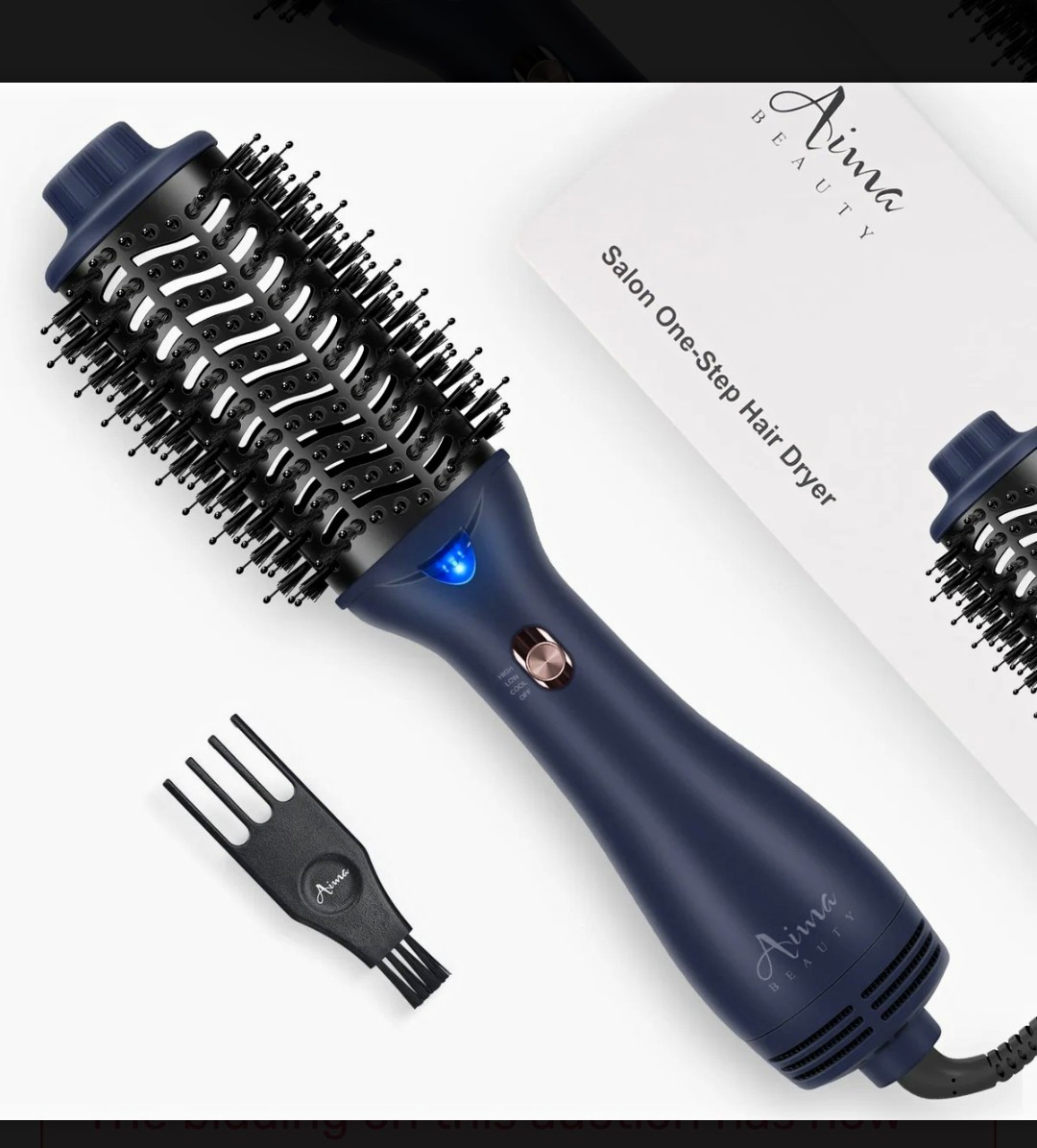 Aima Beauty Salon One-Step Brush Dryer 4 in 1100W Ionic Ceramic Blue Aima Beauty Salon One-Step Brush Dryer 4 in 1100W Ionic Ceramic Blue