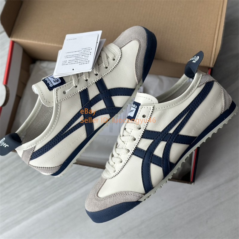 NEW 2026 Onitsuka Tiger Mexico 66 DL408-1659 Birch Navy Blue