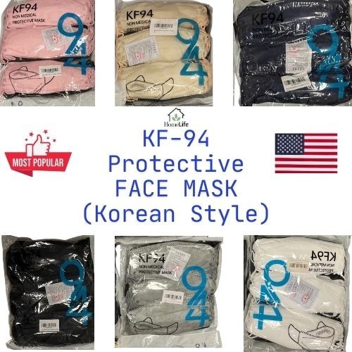 120 PC - KF94 Protective Face Mask Adult Multicolor Non-Medical - NEW - SEALED