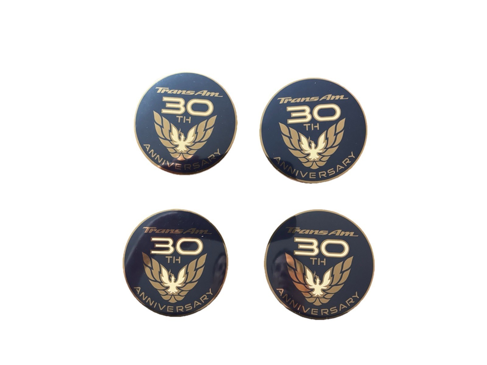 NOS 1999 Pontiac Trans Am 30th Anniversary Blue Center Cap Set 9593626 NOS 1999 Pontiac Trans Am 30th Anniversary Blue Center Cap Set 9593626