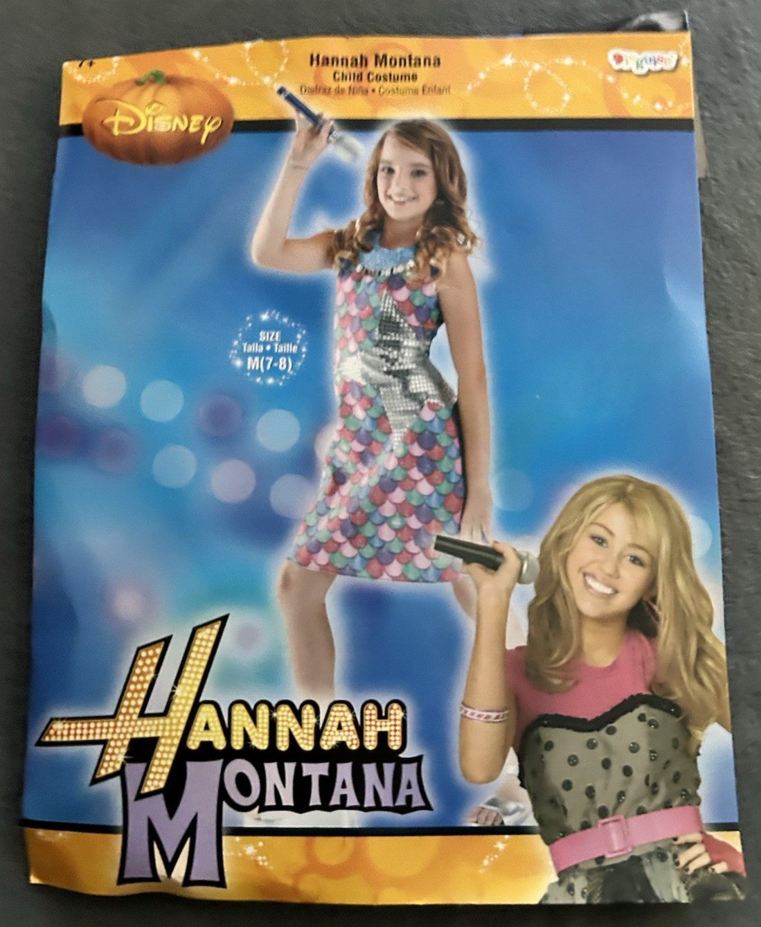 Disney Hannah Montana Halloween Costume Girls M 7-8 NEW Dress Disguise Y2K