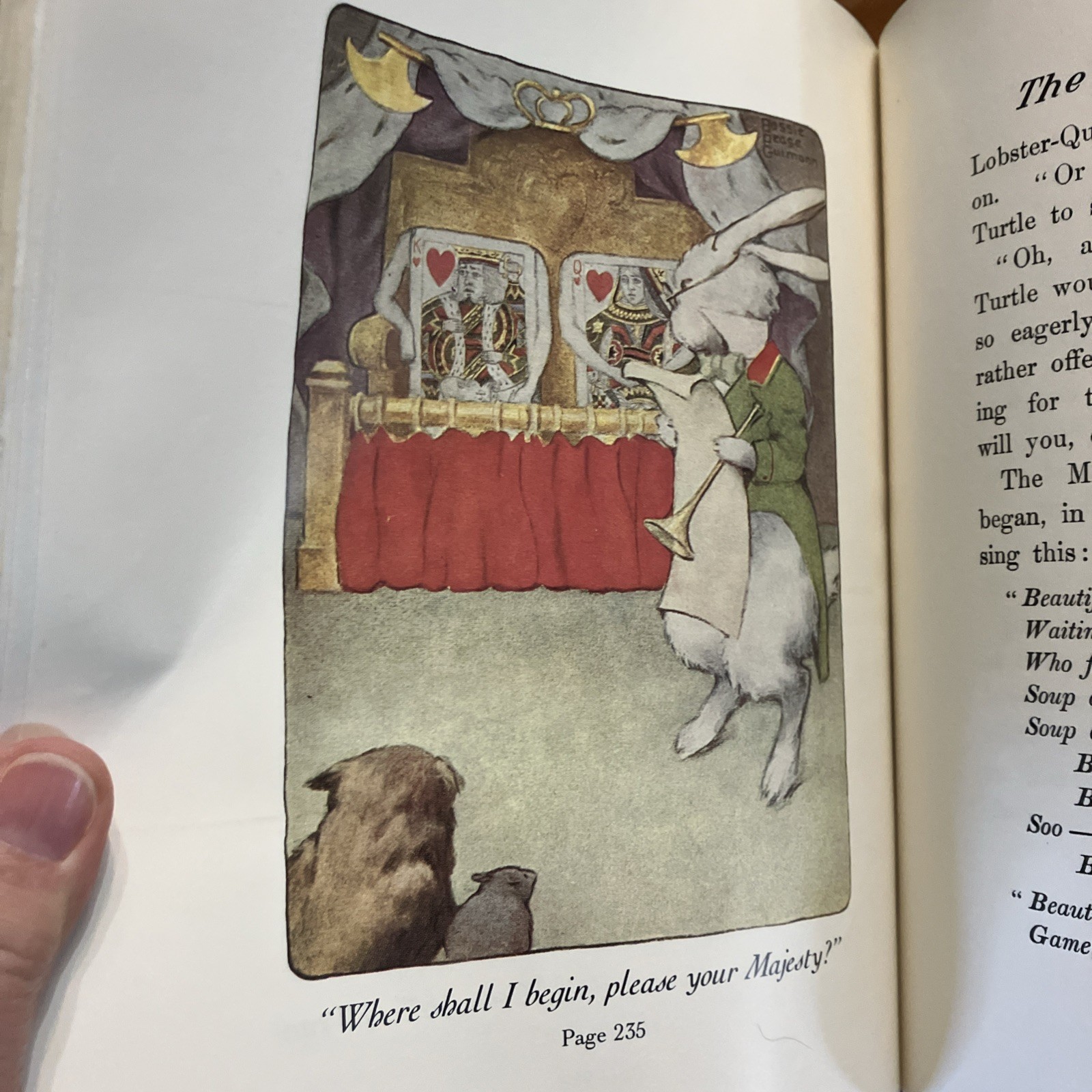 Alice's Adventures in Wonderland Lewis Carroll ‘88 1stEDITION ephemera gold 