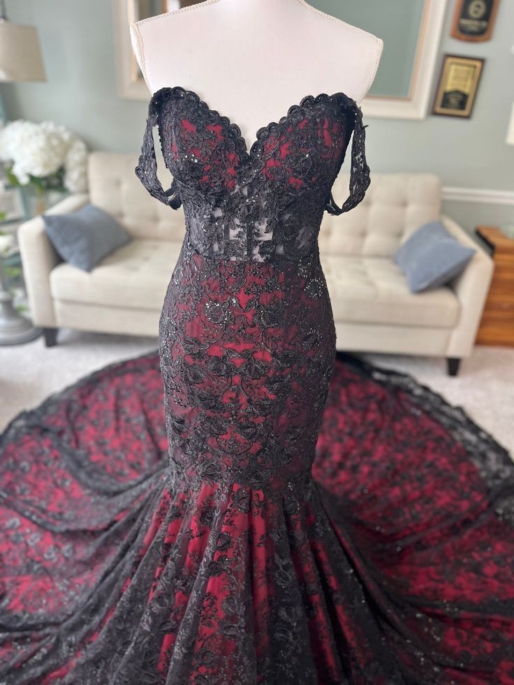 Sexy Gothic Crimson Mermaid prom dress Sexy Gothic Crimson Mermaid prom dress