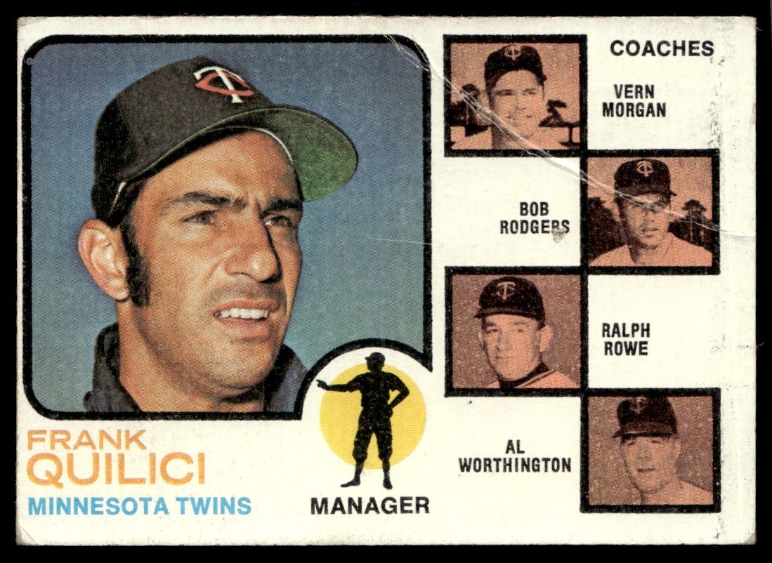 1973 Topps Frank Quilici/Vern Morgan/Bob Rodgers/Ralph Rowe/Al Worthington