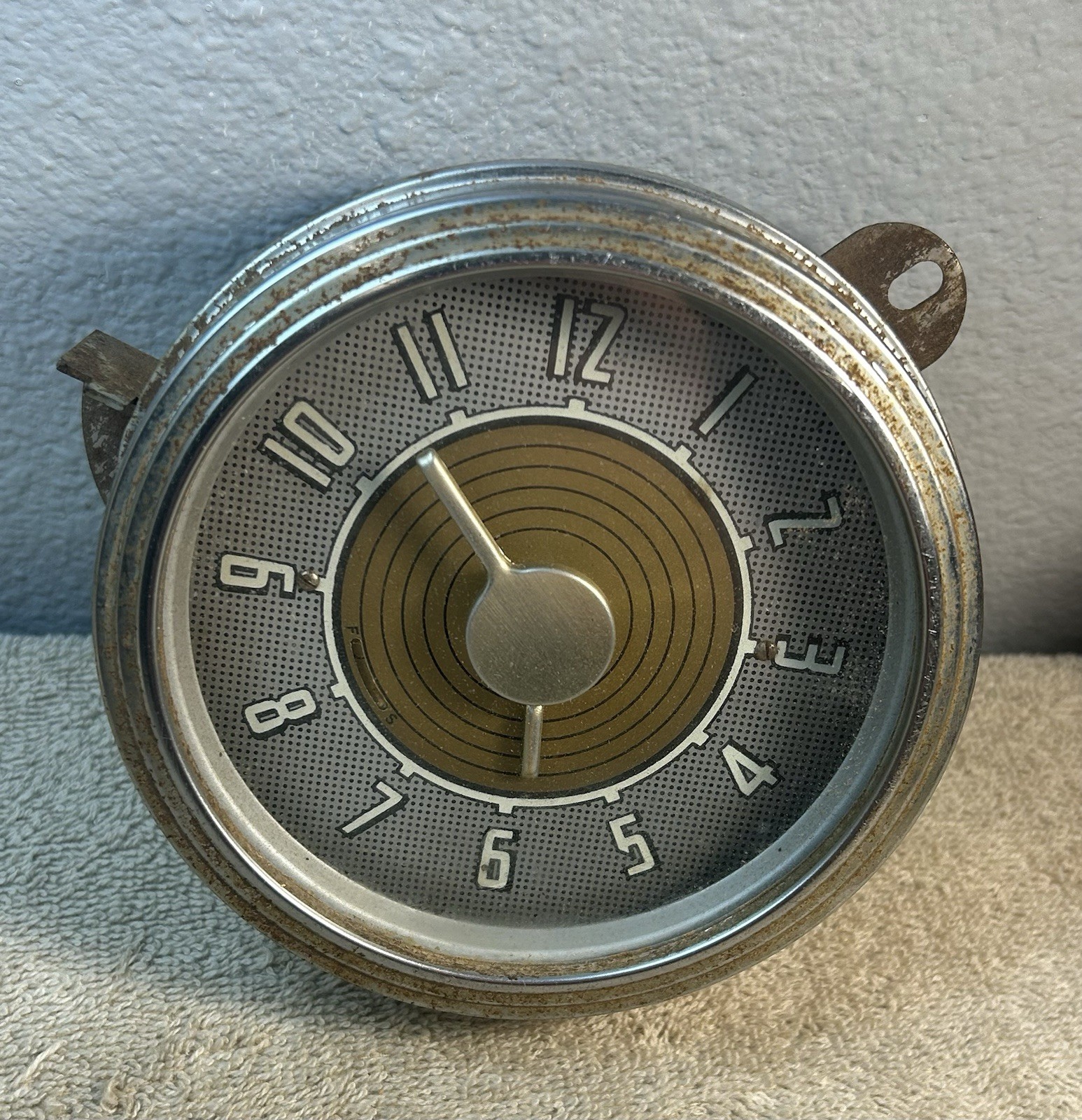 1947 1948 Ford Super Deluxe Dash Clock Vintage OEM Dashboard Gauge Untested