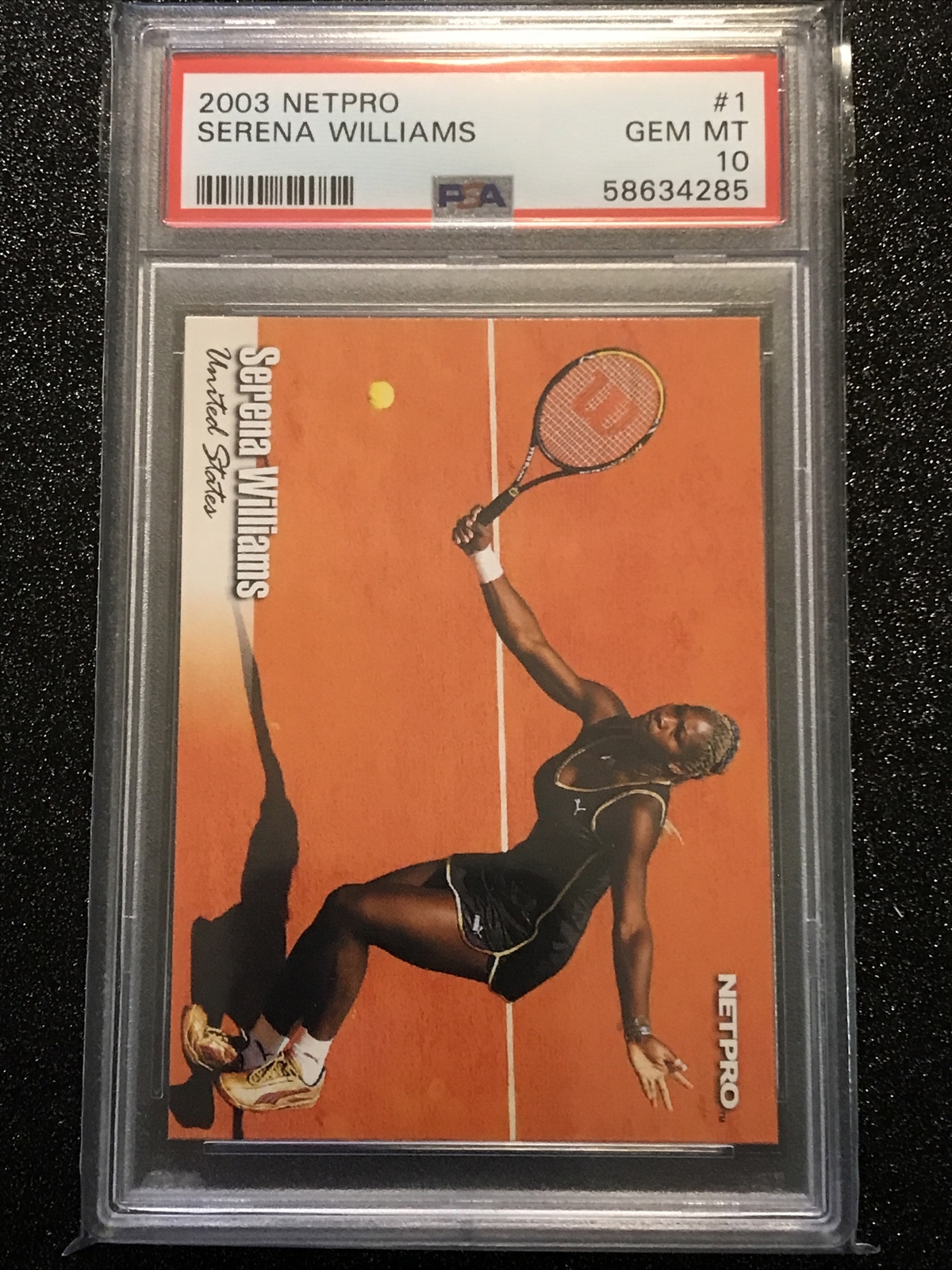 2003 NETPRO #1 Serena Williams ROOKIE PSA 10 GEM MINT QUANTITY 2003 NETPRO #1 Serena Williams ROOKIE PSA 10 GEM MINT QUANTITY