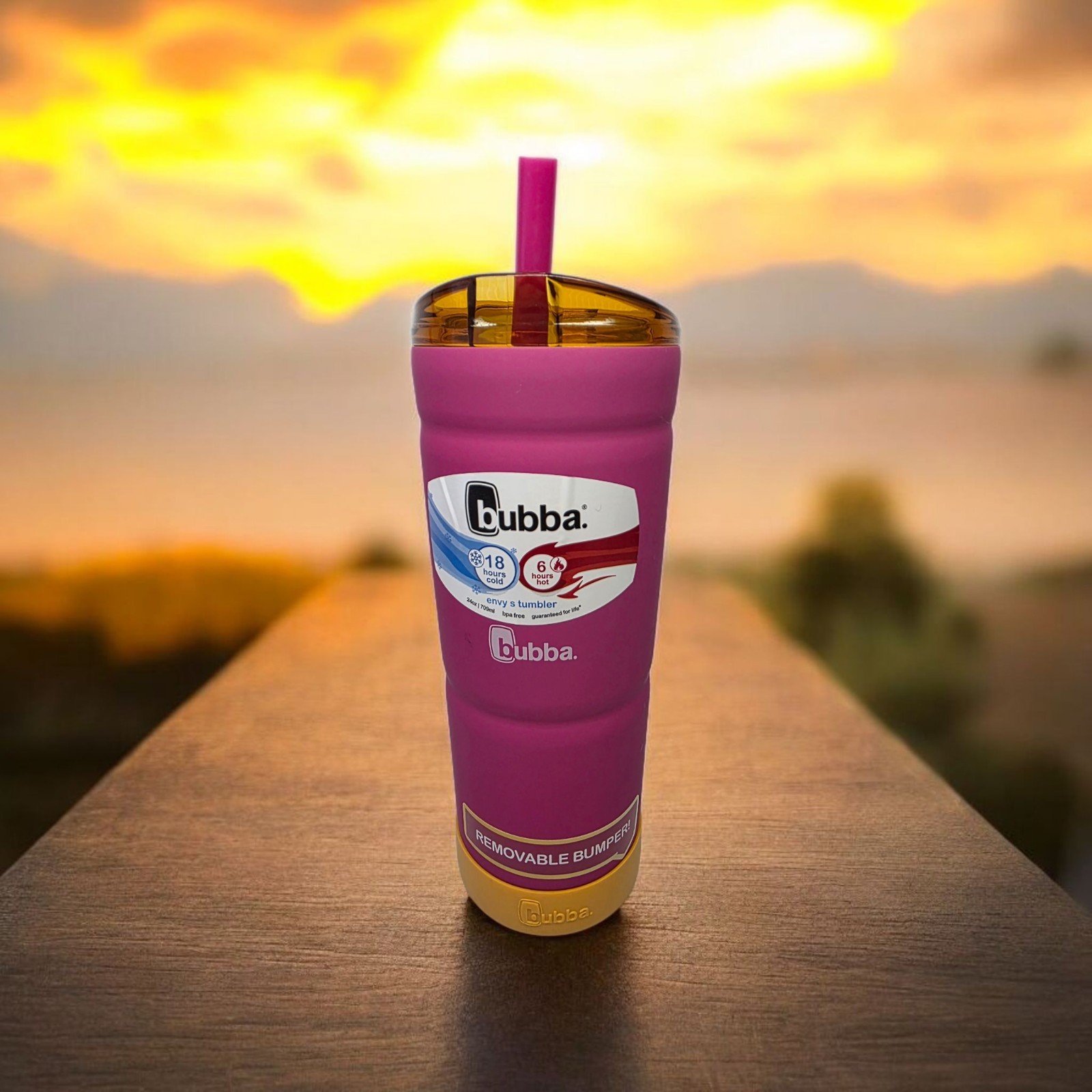 New bubba Envy S 24oz Stainless Steel Dragon Fruit Mango Color Tumbler