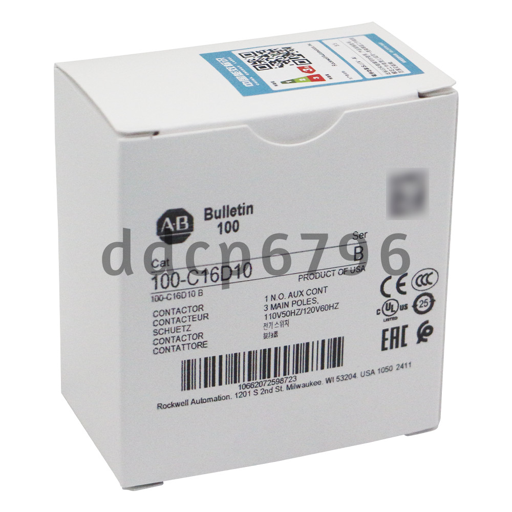AB 100-C16D10 100-C IEC Contactor, Screw Terminals, Line Side New Allen Bradley AB 100-C16D10 100-C IEC Contactor, Screw Terminals, Line Side New Allen Bradley