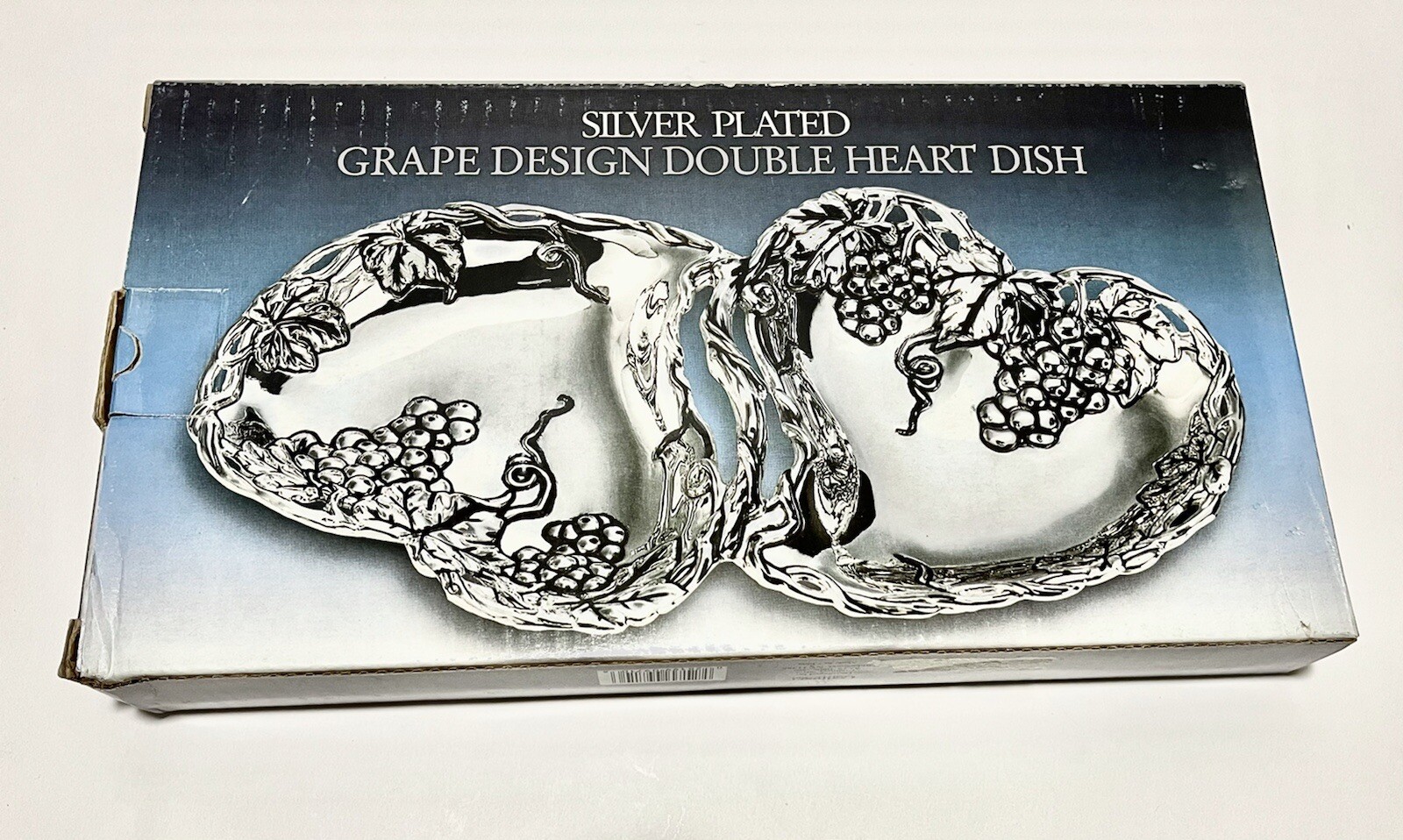 Fabulous Vintage New In Box Godinger Double Heart Dish Silver Plated Fabulous Vintage New In Box Godinger Double Heart Dish Silver Plated