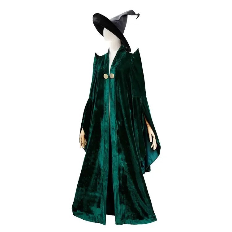 School of Witchcraft Professor McGonagall Costume Halloween Witch Wizard Robe School of Witchcraft Professor McGonagall Costume Halloween Witch Wizard Robe