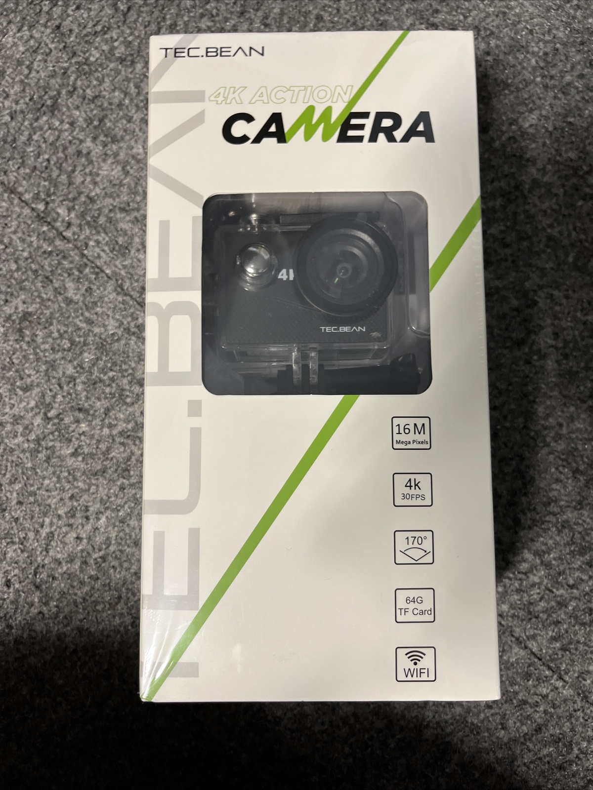 TEC.BEAN 4K Action Camera 16MP WiFi Waterproof LCD Sports Camera, NEW TEC.BEAN 4K Action Camera 16MP WiFi Waterproof LCD Sports Camera, NEW