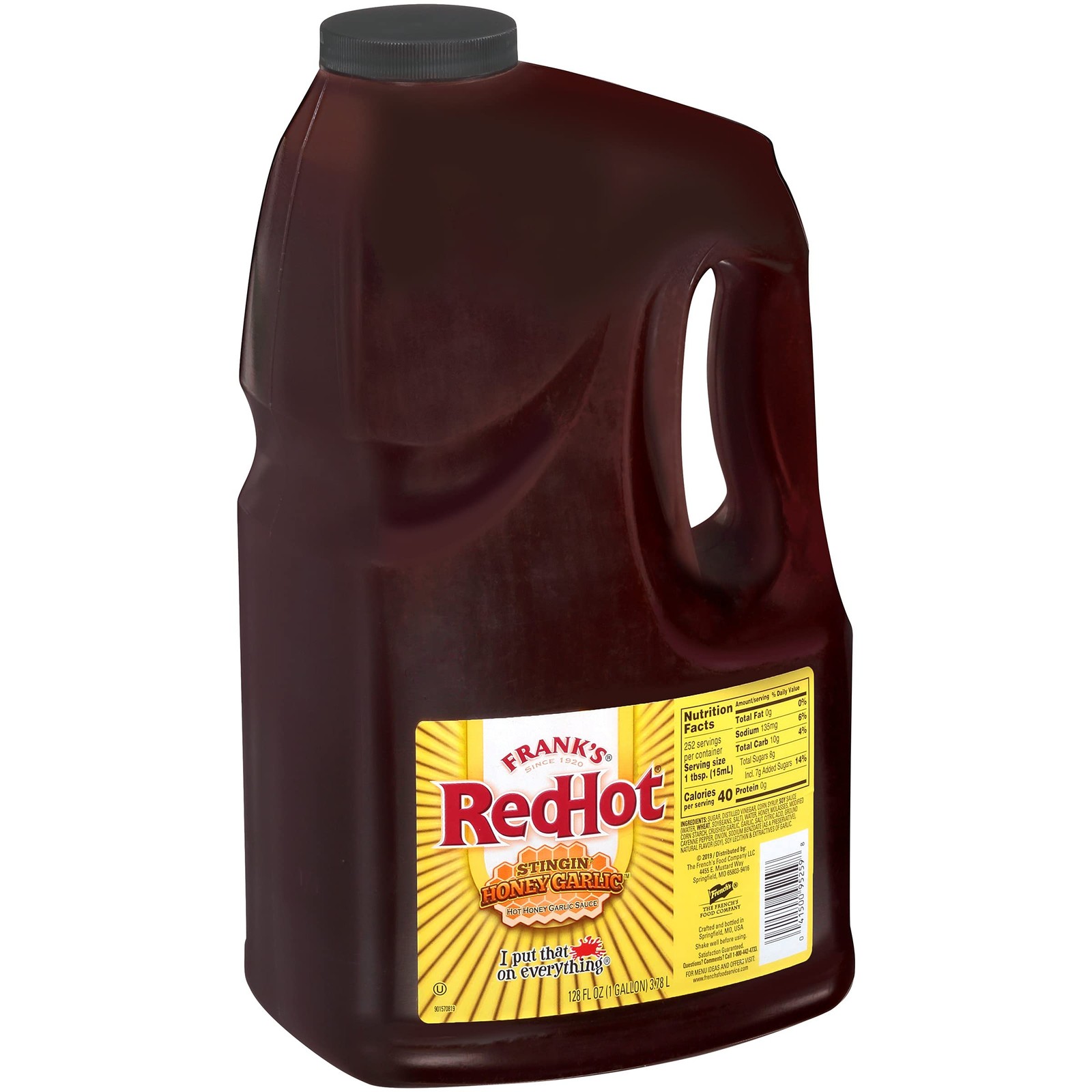 Frank's RedHot Stingin' Honey Garlic Sauce, 1 gal - One Gallon Bulk Container
