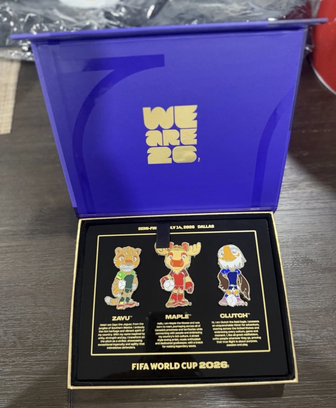 FIFA World Cup 2026 Atlanta  Semi-Final Official Mascots Collector Plaque w/ Box