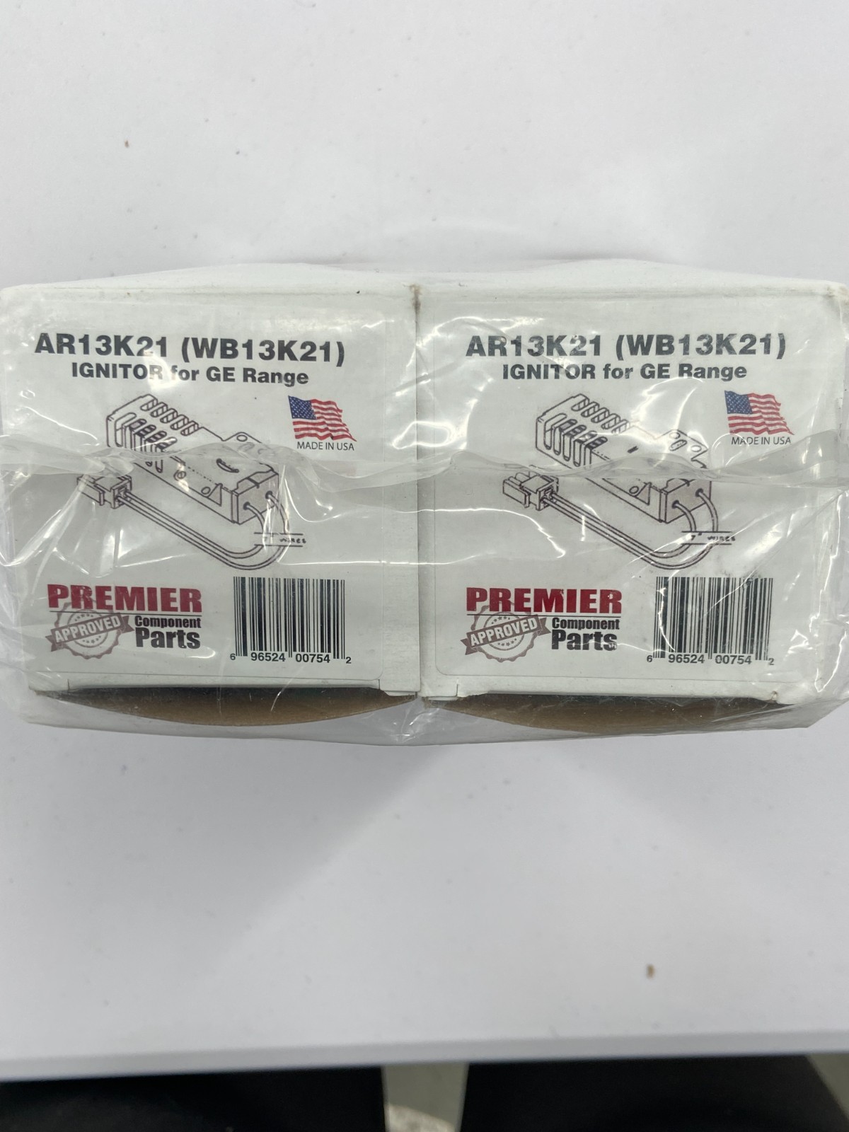 GE Appliances AR13K21 (WB13K21) Range Oven Ignitor- 2PK