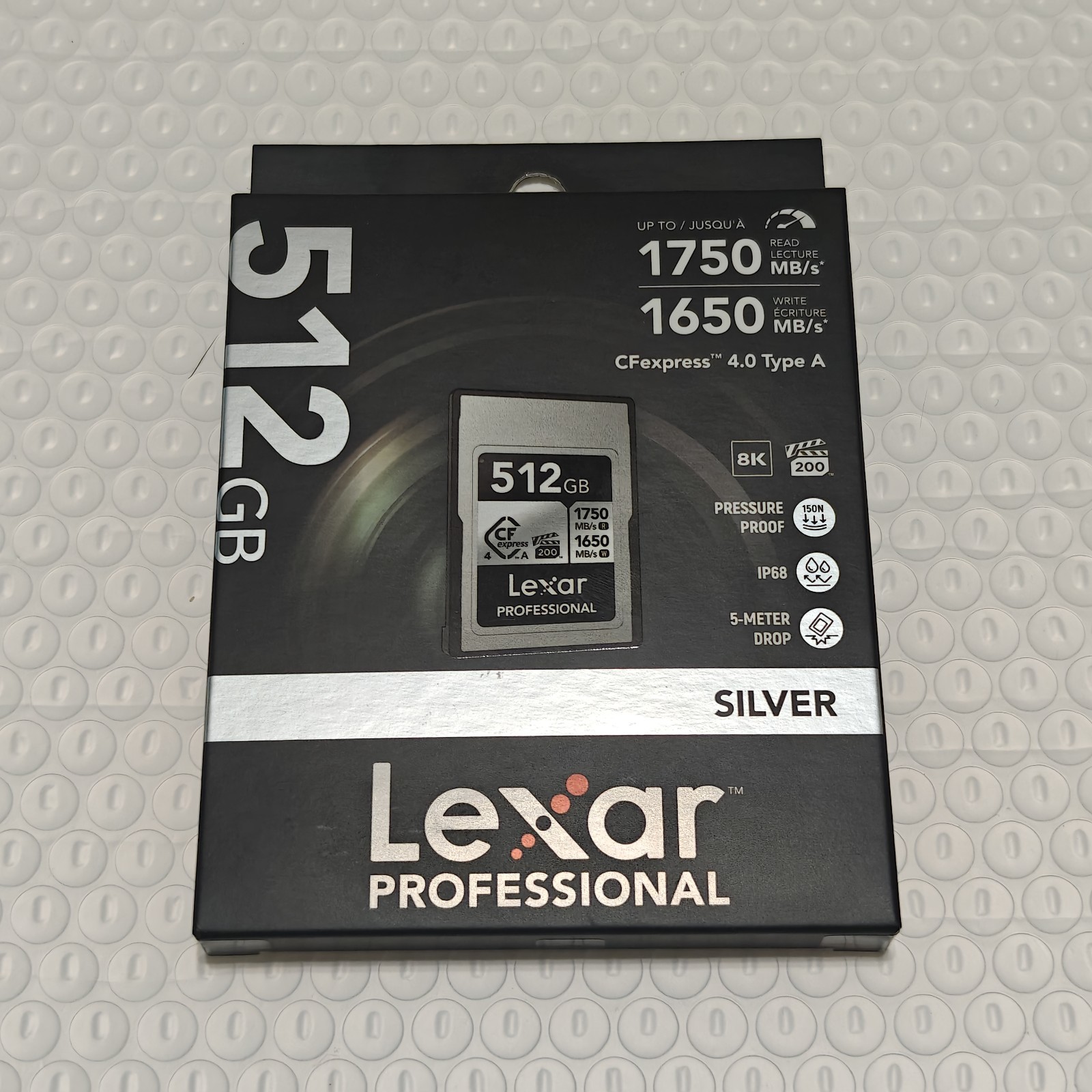 Lexar Professional SILVER 512GB CFexpress 4.0 Type A VPG200 Card LCAEXS4512G Lexar Professional SILVER 512GB CFexpress 4.0 Type A VPG200 Card LCAEXS4512G