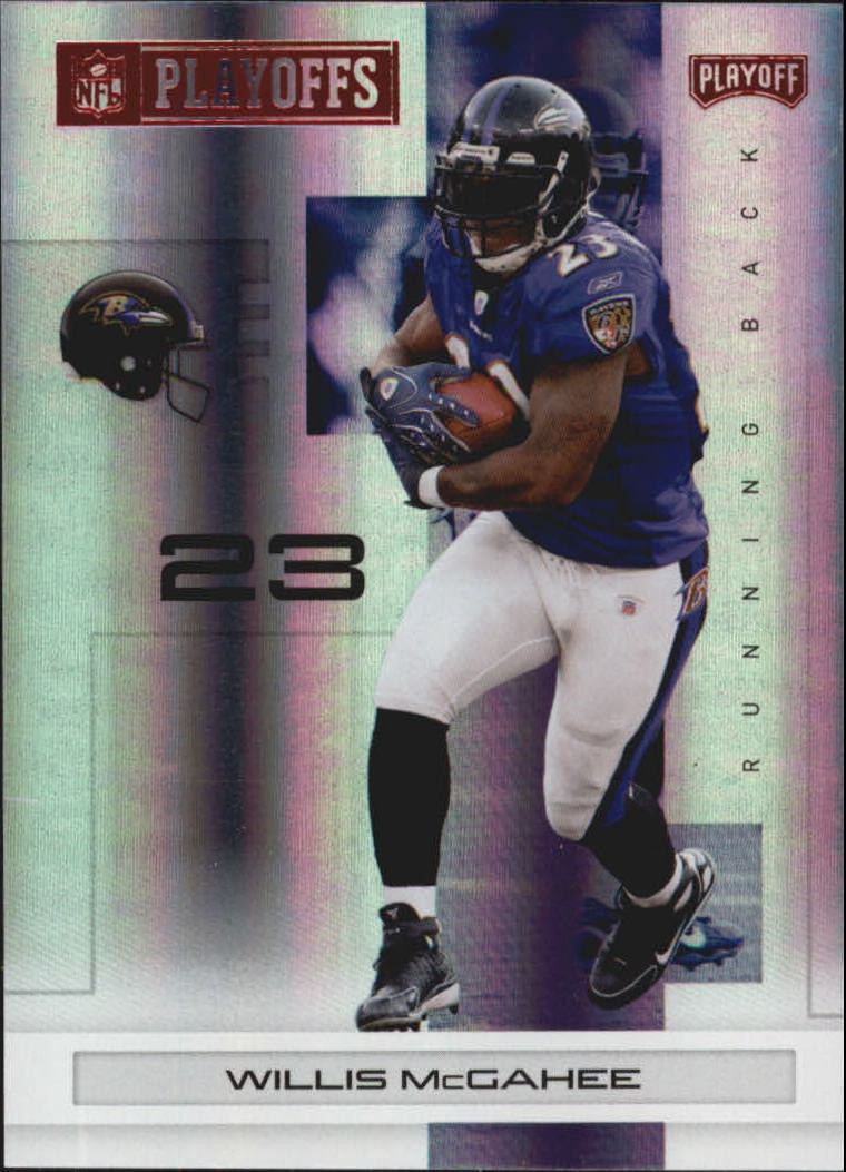 2007 Playoff NFL Playoffs Red Metalized #10 Willis McGahee /399 - FB