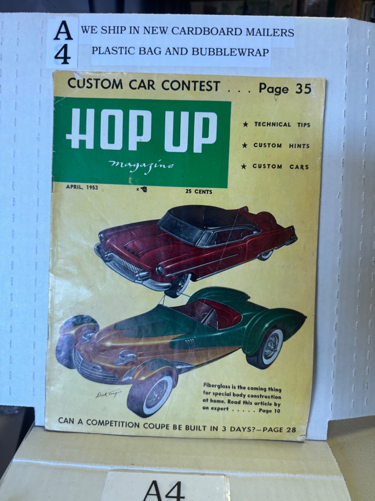 Vintage Hop up and Motor Life Magazine April 1953
