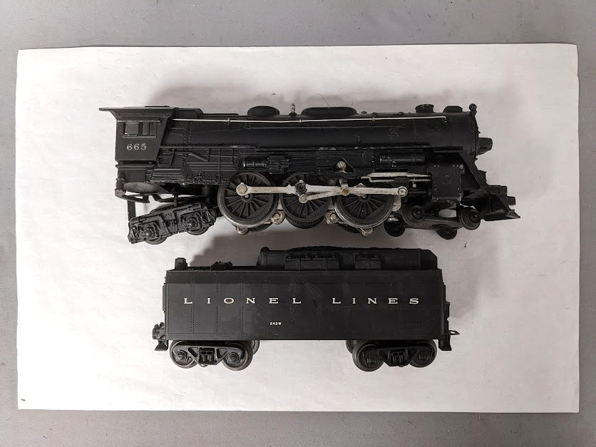 Lionel #665 Steam Locomotive & #243W Tender No Original Boxes C-6 Lionel #665 Steam Locomotive & #243W Tender No Original Boxes C-6