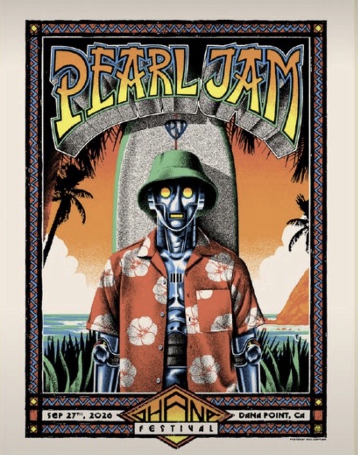  New in tube official Pearl Jam Ohana Fest  2026 Concert Event Poster