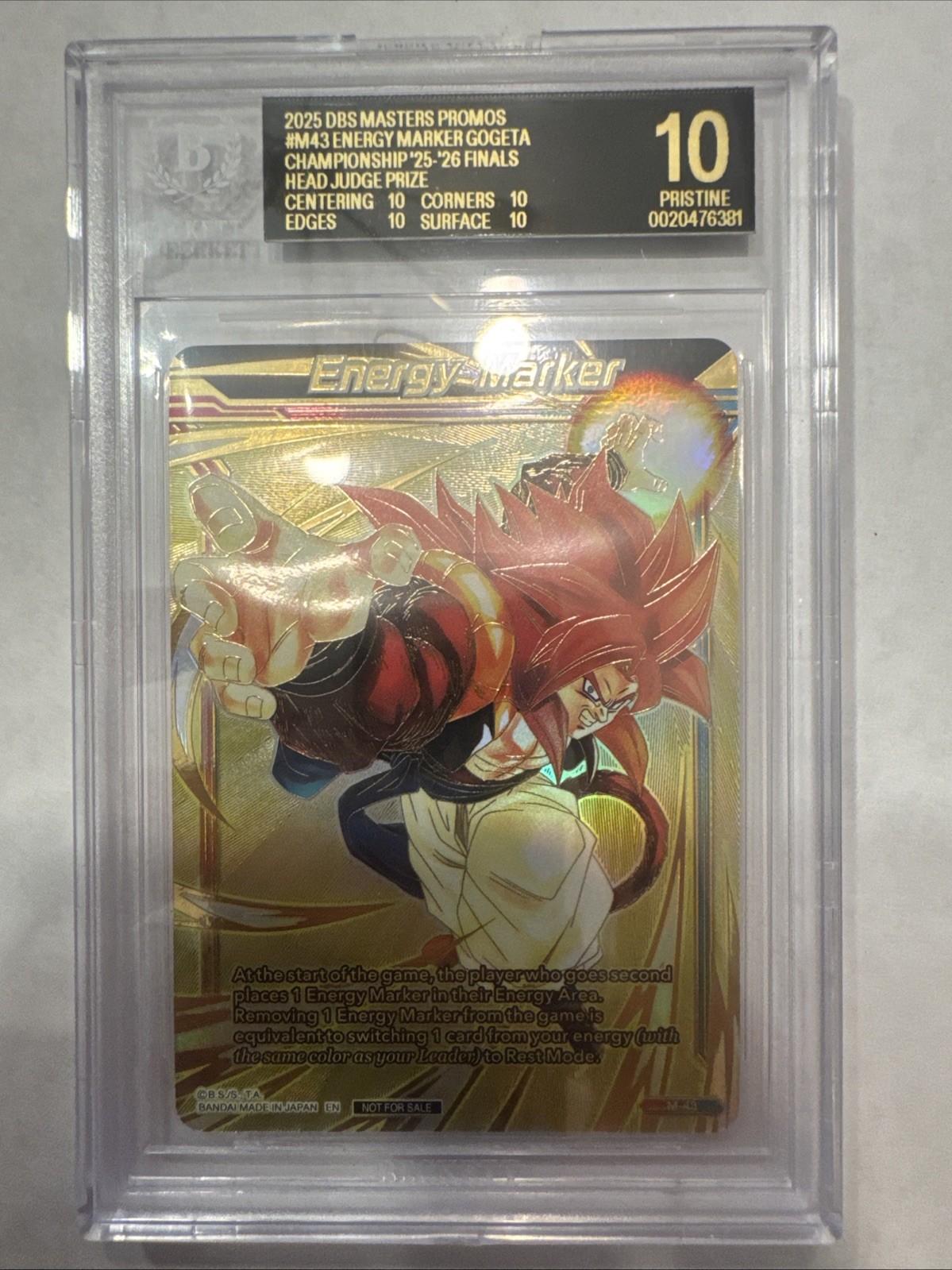 25 DBS Masters Gogeta Energy Marker M-43 Championship 25-26 Head Judge BGS 10 BL