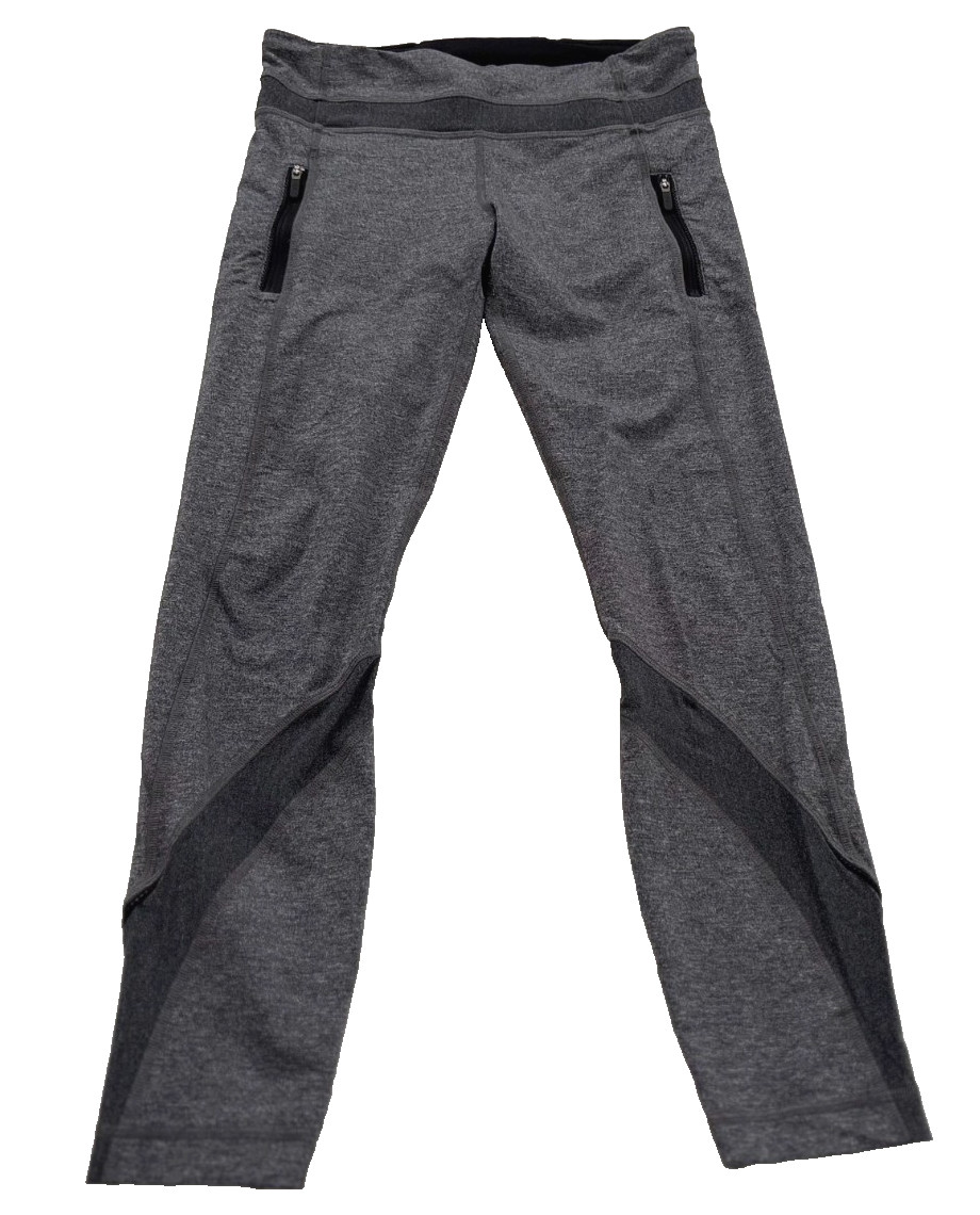 Lululemon Inspire Tight II Women\'s Sz. 6 Gray Cropped Pants Lululemon Inspire Tight II Women\'s Sz. 6 Gray Cropped Pants