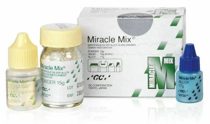 GC Miracle Mix Silver Triple-Cured Reinforced Glass Ionomer Restorative Material GC Miracle Mix Silver Triple-Cured Reinforced Glass Ionomer Restorative Material