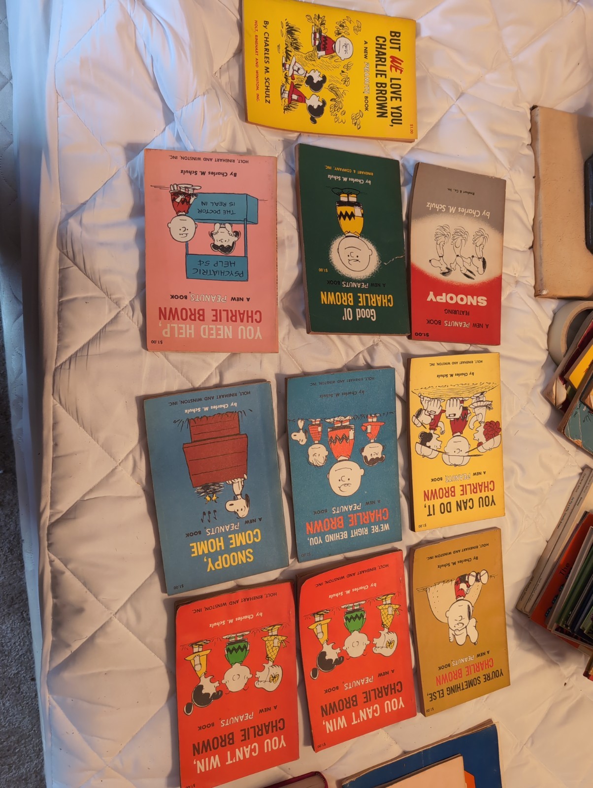 Lot of 10 Vintage Peanuts Paperback Books Charles Schulz 6 FIRST EDITIONS Rineha
