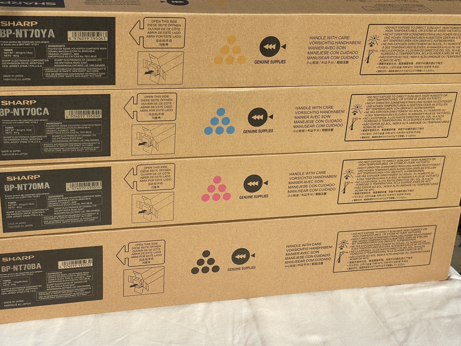 New Genuine Sharp BP-NT 70 Toners  Read: Item Ships To The Lower 48 States Only