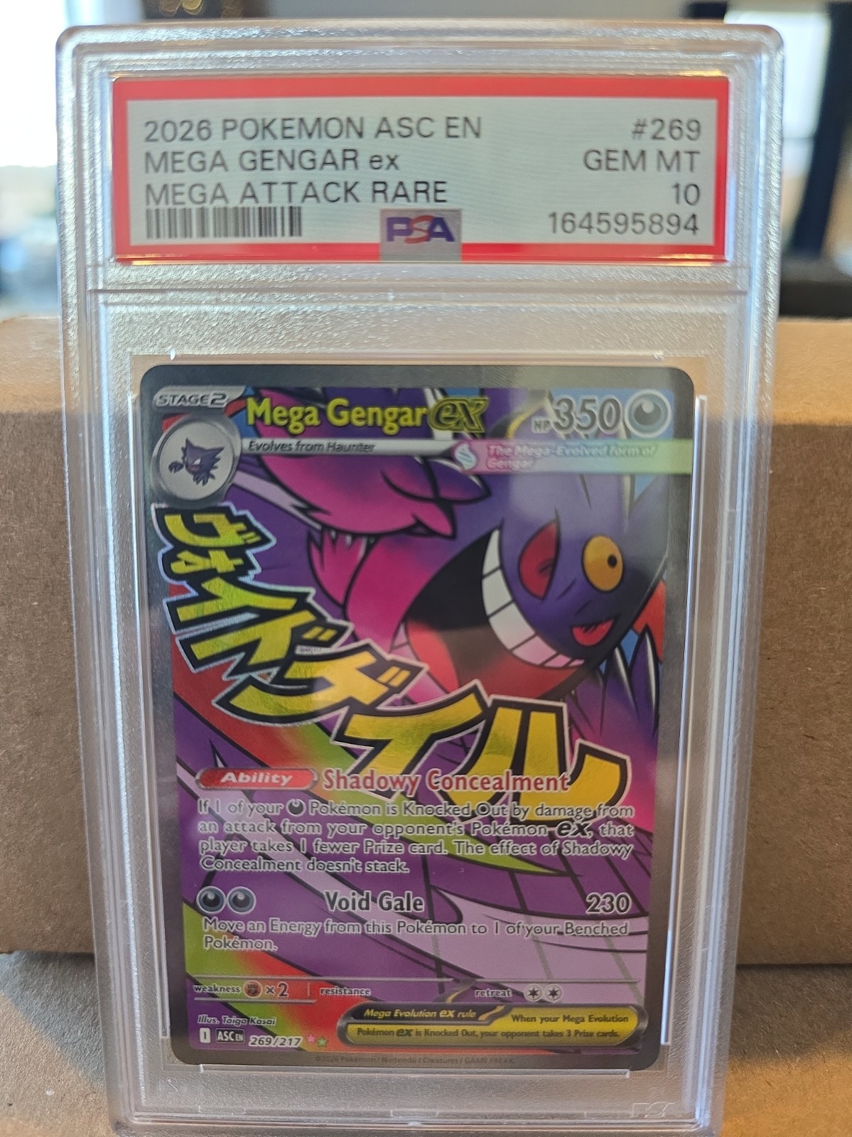 MEGA GENGAR EX MEGA ATTACK RARE POKEMON ASC EN-ASCENDED HEROES 2026 269 PSA 10