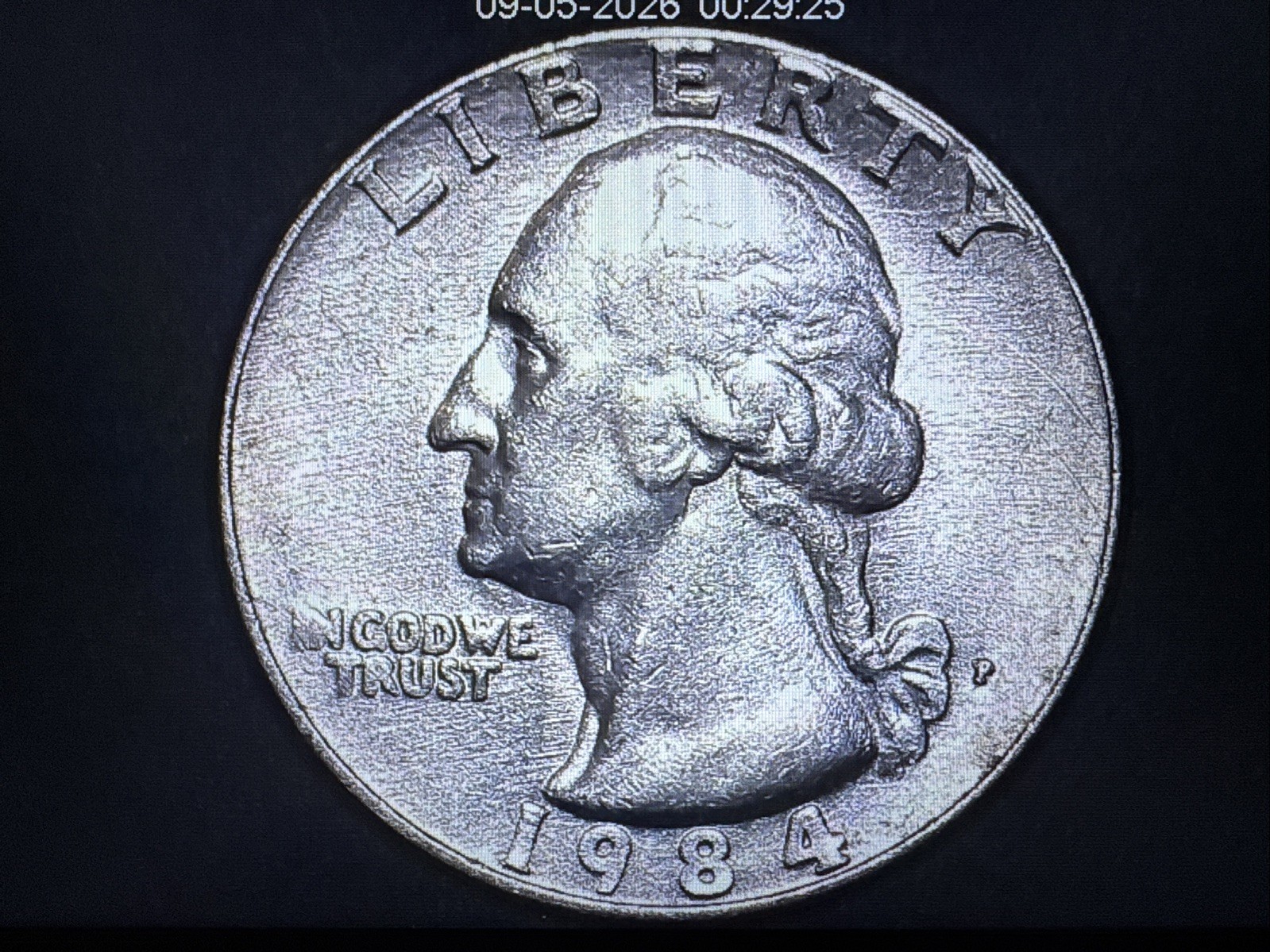 1984 P Washington Quarter Filled P Mint Mark Rare Error Coin Edge Error Nice