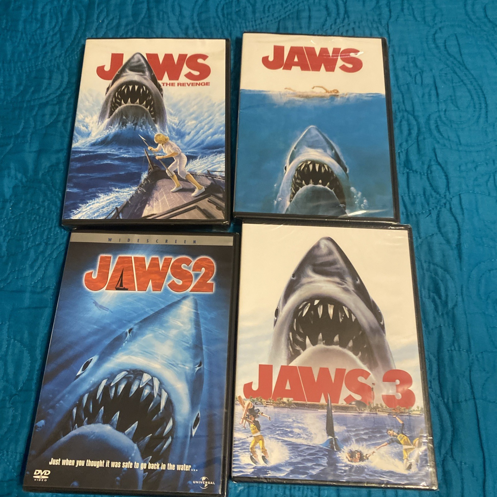 Jaws DVD Collection 1-4 Lot 1 2 3 4 Complete Set horror Movies