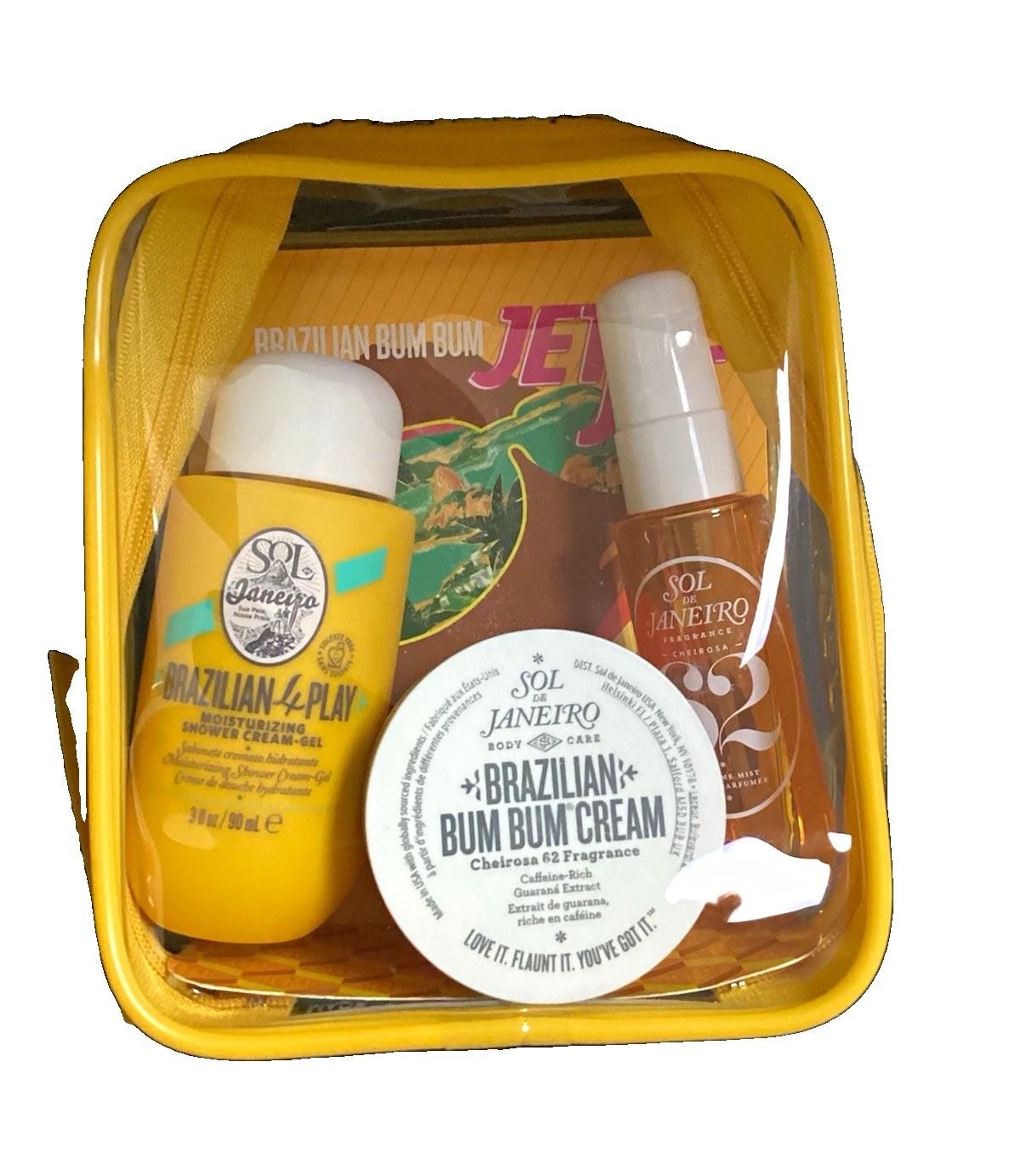 Sol de Janeiro Brazilian Bum Bum Travel Set Shower Gel, Cream & Mist Cheirosa 62 Sol de Janeiro Brazilian Bum Bum Travel Set Shower Gel, Cream & Mist Cheirosa 62