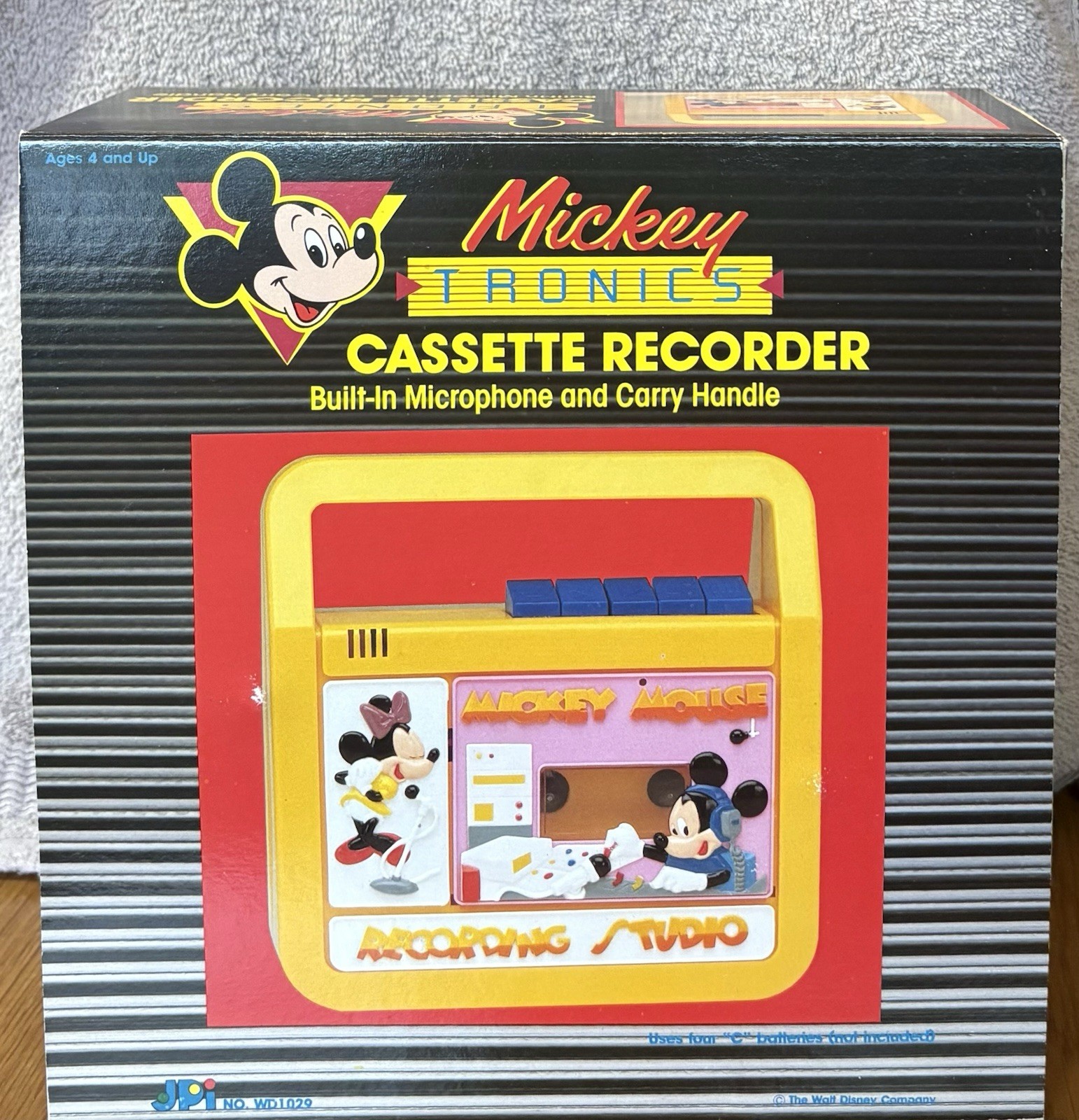 New VTG Disney Recording Studio Cassette Tape Player / Recorder Mickey Minnie