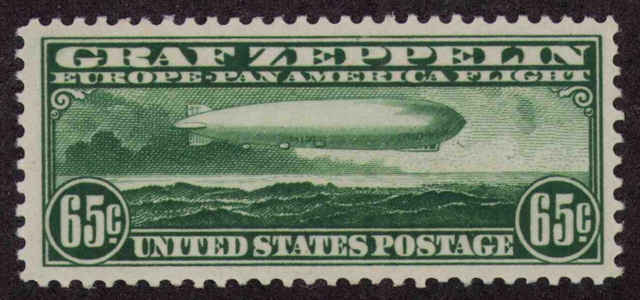 1930 US Graf Zeppelin SC C13 65c Europe-Pan American Flight MNH XF