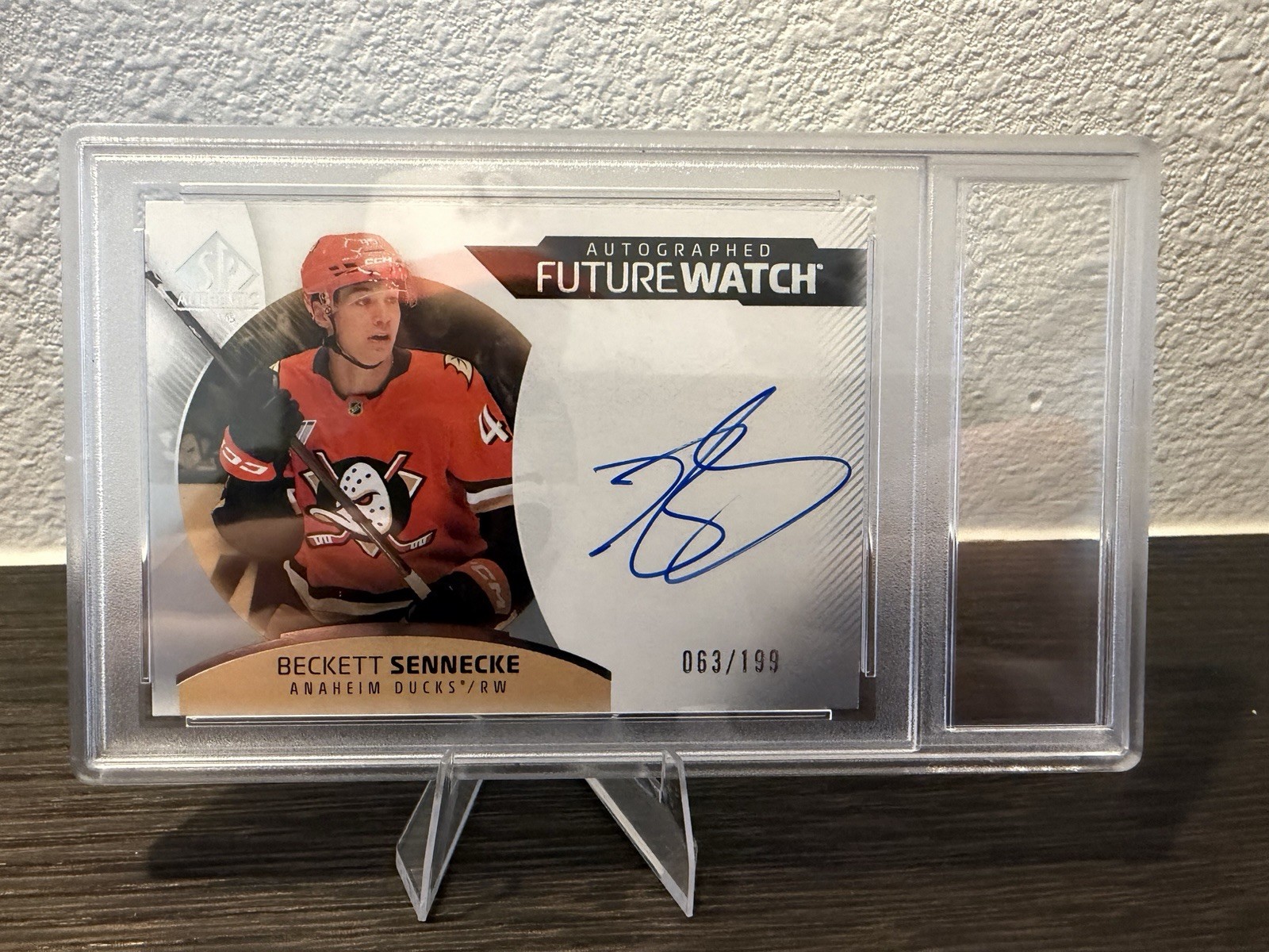 2025-26 Upper Deck SP Authentic Future Watch Auto Beckett Sennecke Ducks #170