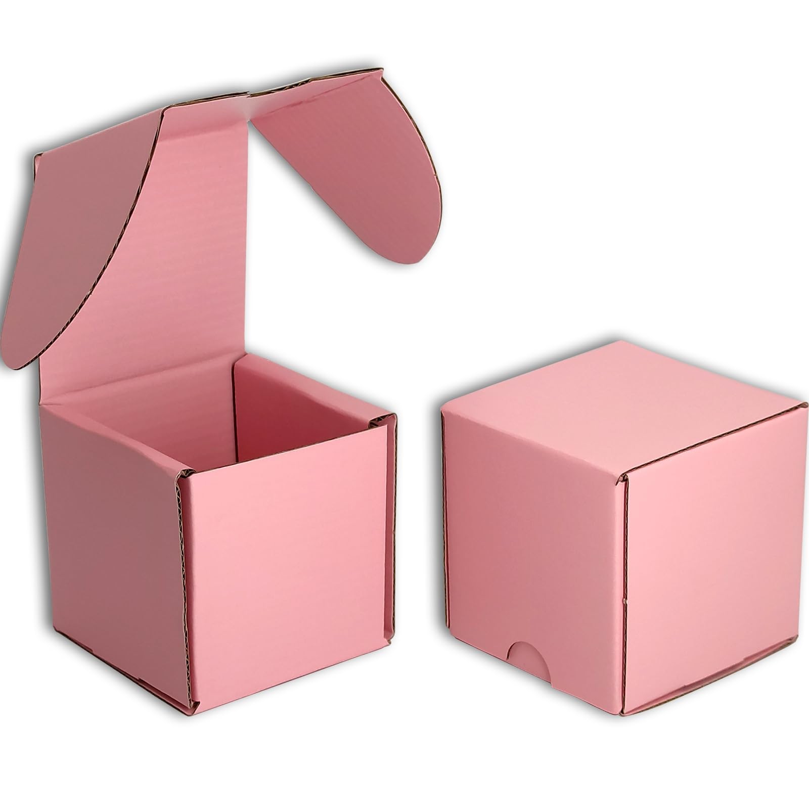 Lmuze 3x3x3 Shipping Boxes Set of 50, Pink Mailer 3\