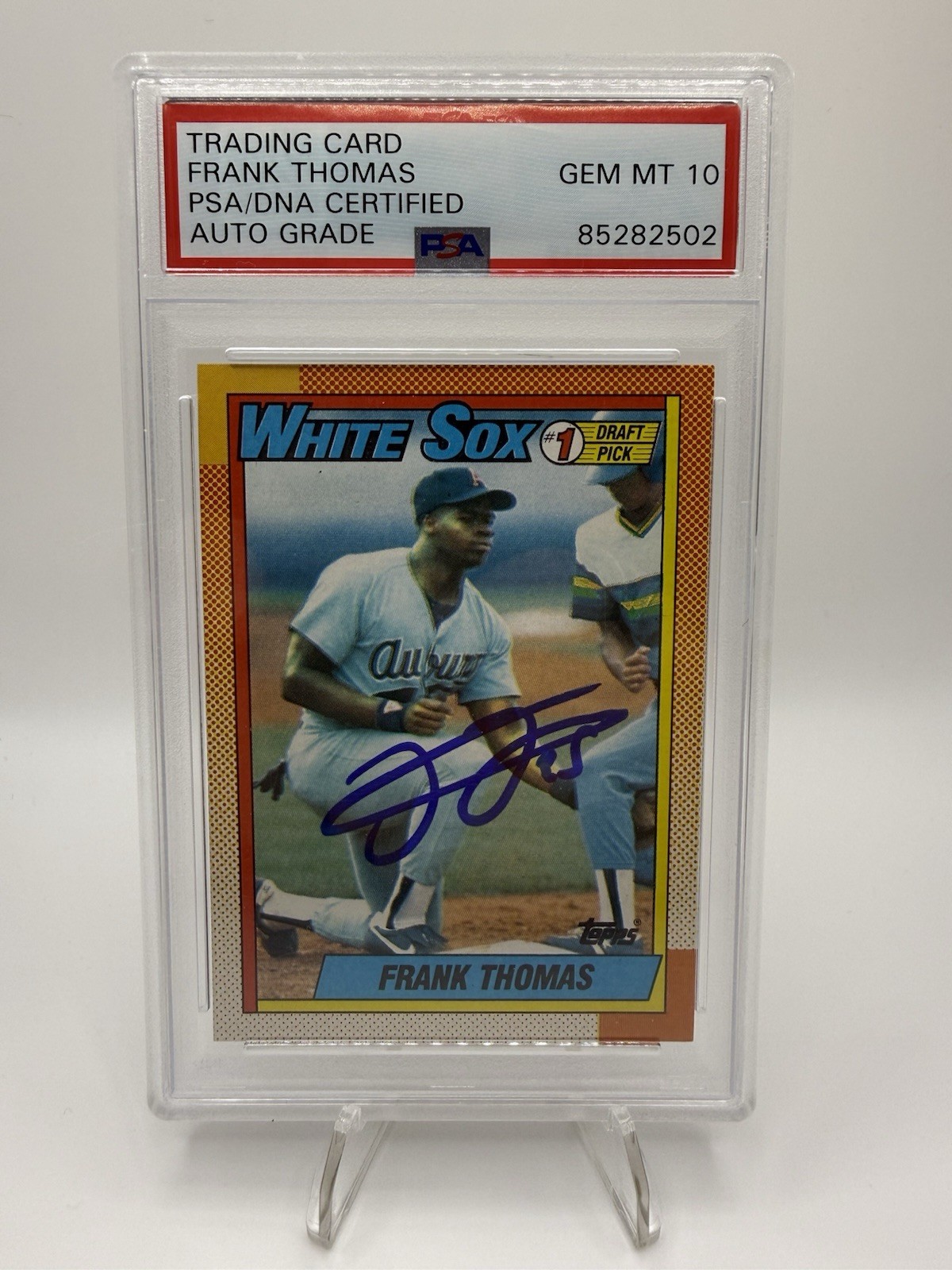1990 Topps #414 FRANK THOMAS Rookie Card Authentic Auto PSA 10 1990 Topps #414 FRANK THOMAS Rookie Card Authentic Auto PSA 10