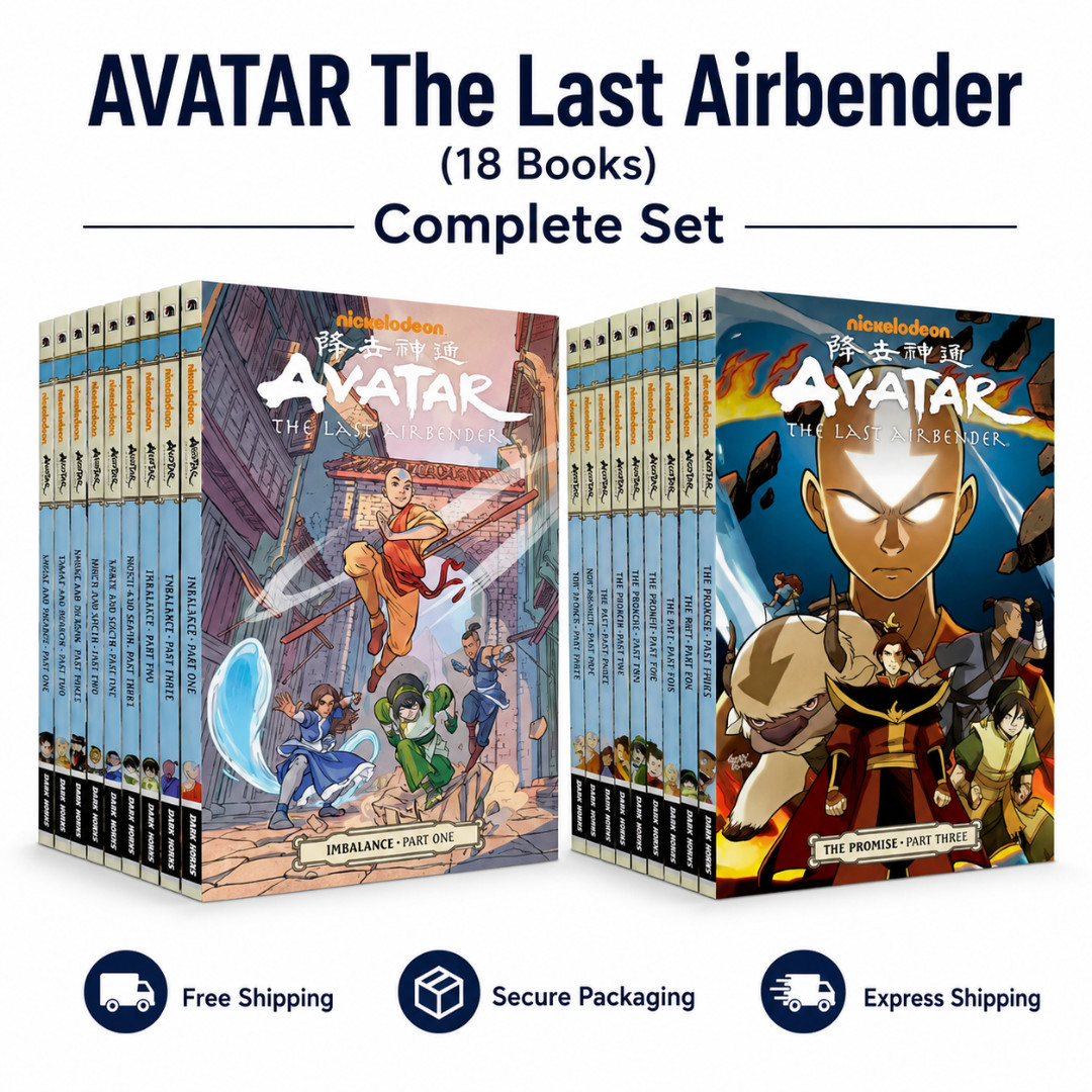 AVATAR The Last Airbender 18 Books Full Complete Set English Comic Cartoon