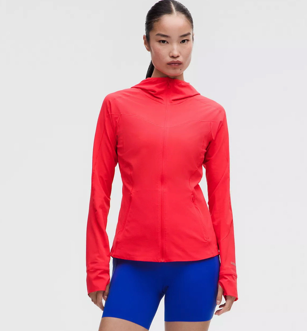 Lululemon CURRENT Mist Over Windbreaker 8 Star Burst Red NWOT Hooded Running