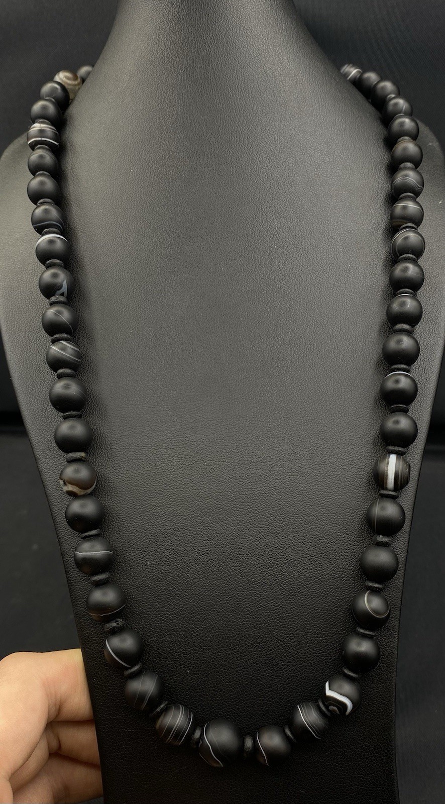 beautiful vintage Antique sulamani agate beads necklace