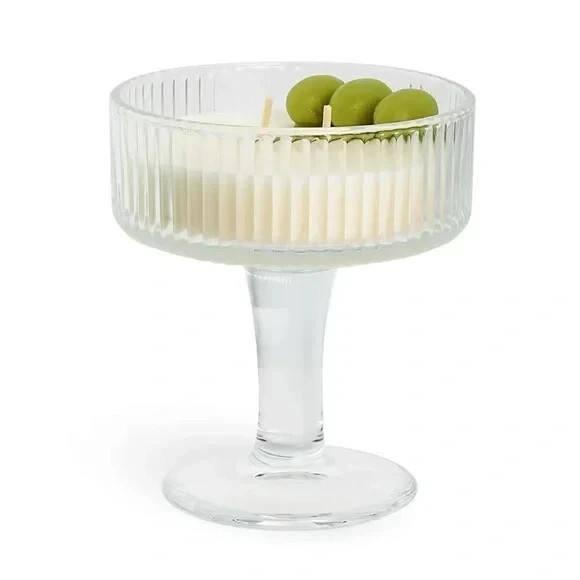 Target Bullseye Mellow Martini 5 oz Cocktail Glass Scented Candle NIB