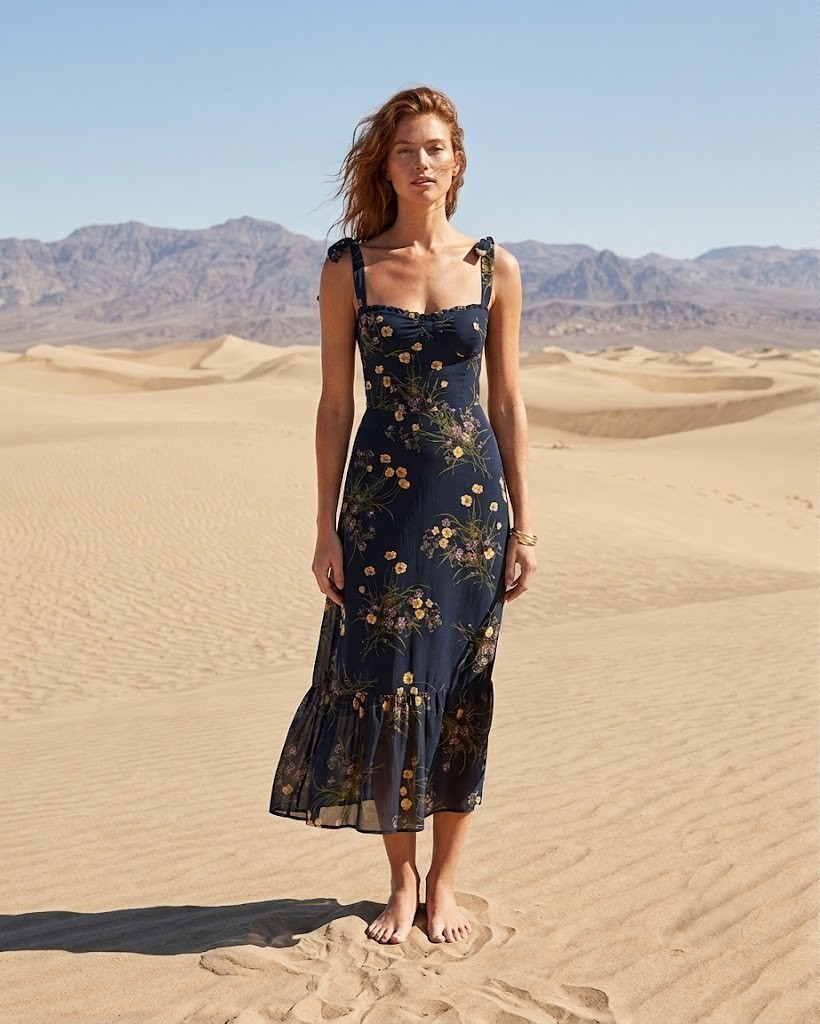 NWT Reformation Nikita Midi in Mademoiselle Navy Floral Tank Tie Straps Dress 2 NWT Reformation Nikita Midi in Mademoiselle Navy Floral Tank Tie Straps Dress 2