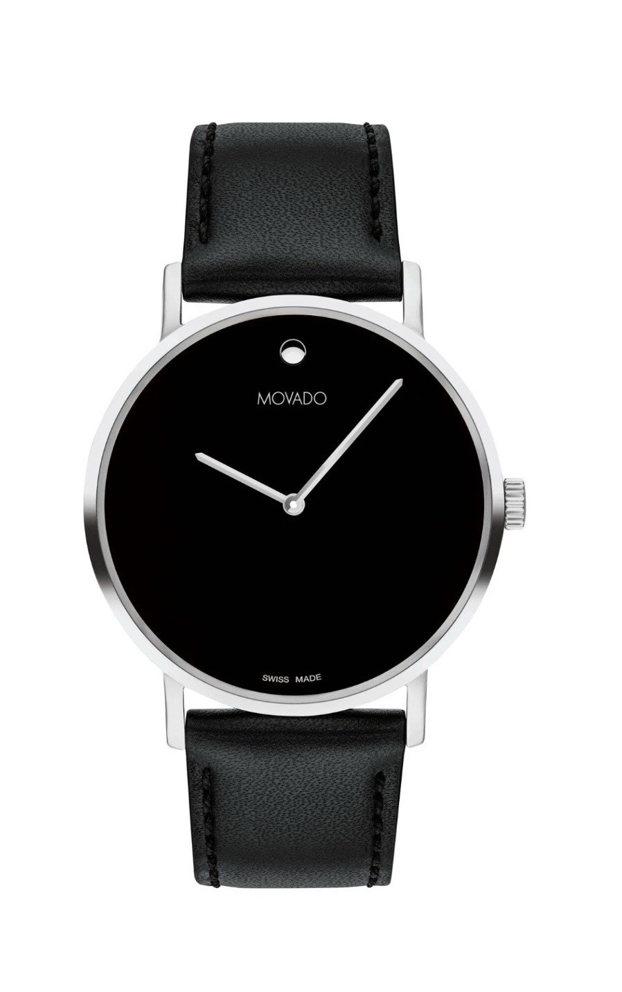 Brand New Movado Signature Men’s Silver Dial Black Leather Strap Watch 0607589 Brand New Movado Signature Men’s Silver Dial Black Leather Strap Watch 0607589