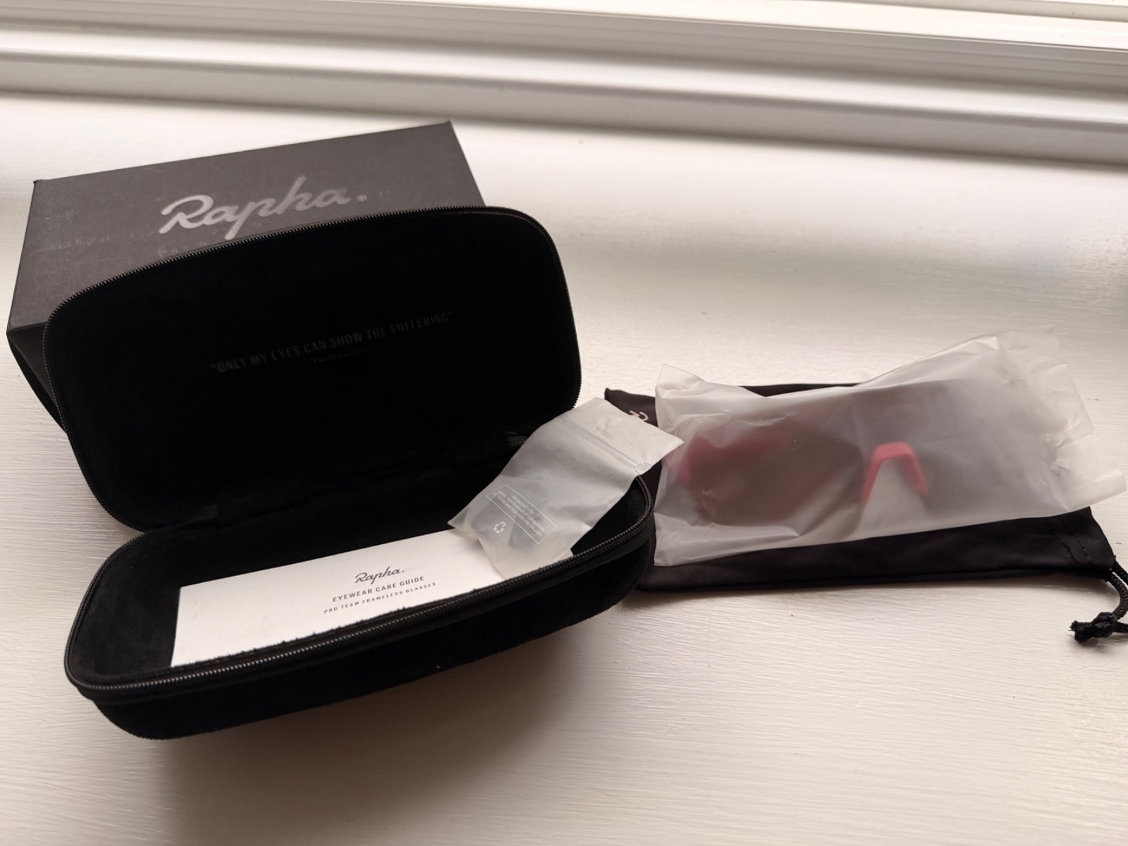 Rapha Pro Team Frameless  Cycling Glasses - Pink Frame/Rose Lens - One Size NEW