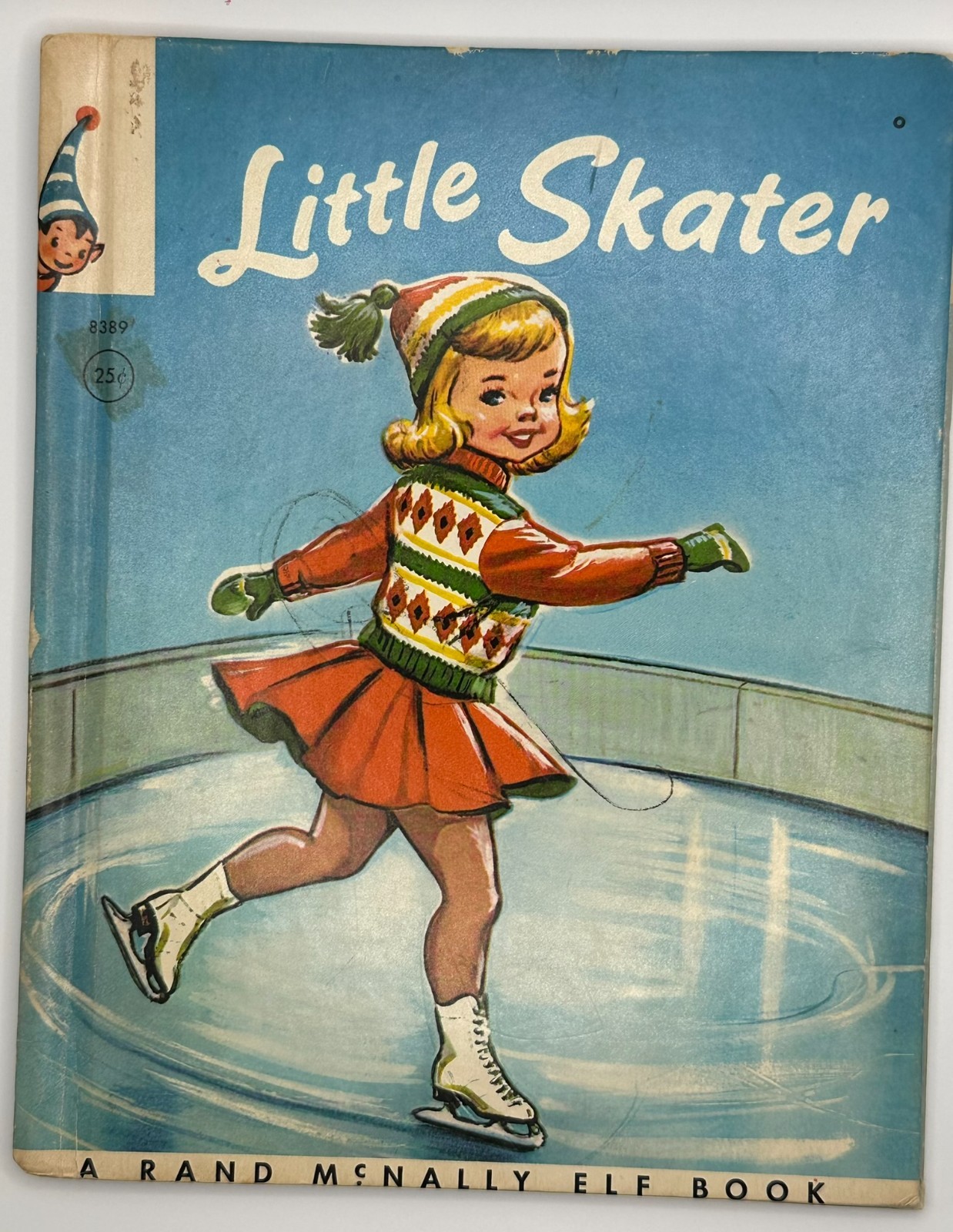 Vintage Rand McNally Elf Book Little Skater 1959 Childrens Storybook Illust