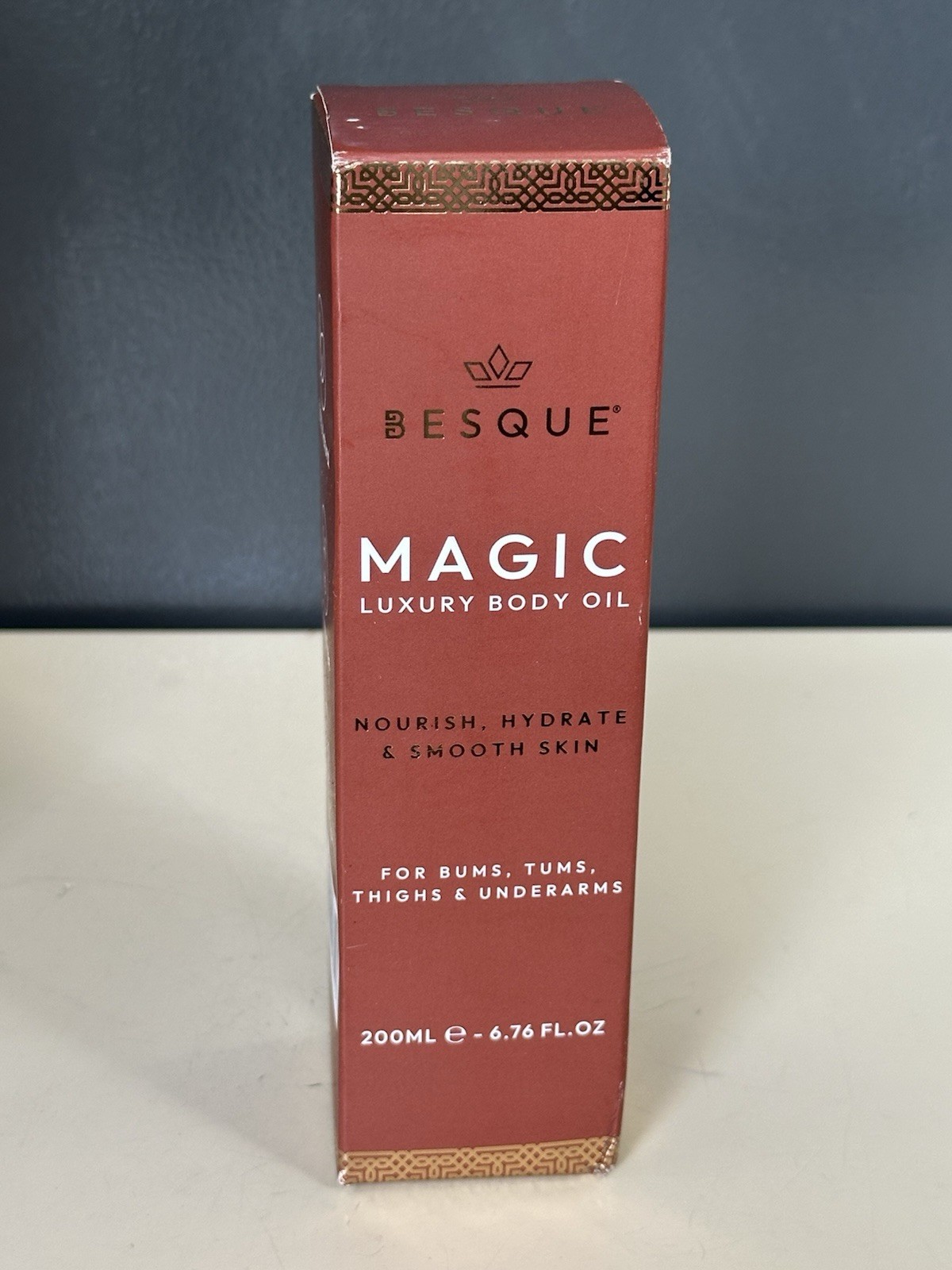 BESQUE Magic Luxury Body Oil 6.76 fl oz  200 ml Firms Tighten Hydrate NEW IN BOX