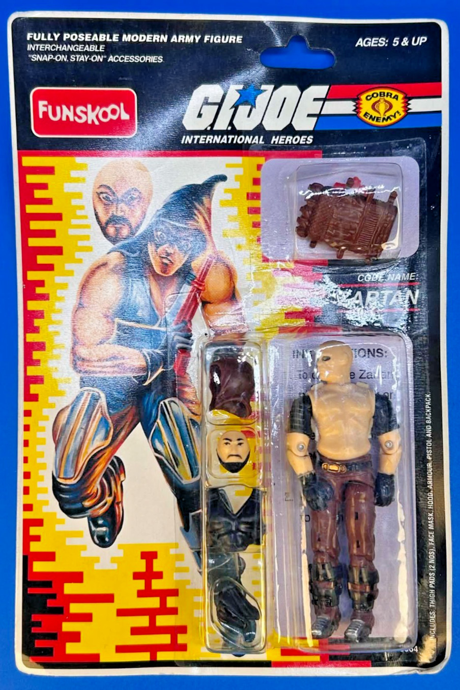Rare 2001 Funskool India Gijoe Exclusive Zartan sealed MOC w Case