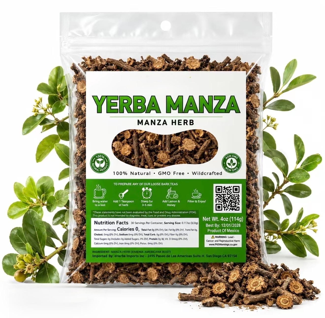 Yerba Mansa/manza/manso ,mansa root,Hierba del manzo raiz,Anemopsis californica