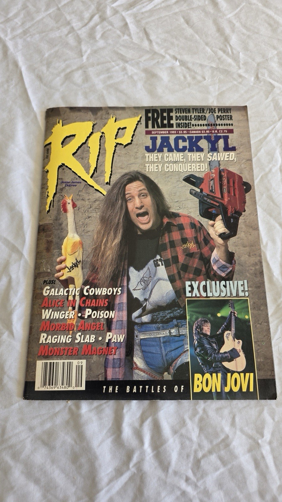 RIP Magazine September 1993 Jackyl Alice in Chains Bon Jovi Aerosmith Vintage RIP Magazine September 1993 Jackyl Alice in Chains Bon Jovi Aerosmith Vintage