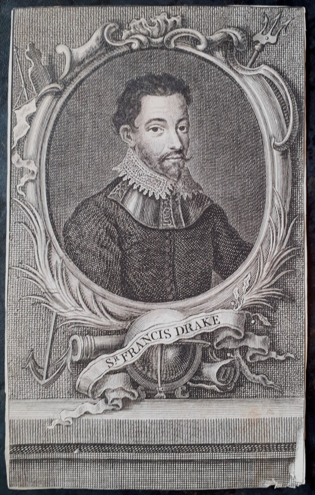 LATE 17thC. After JOHANN WIERIX: PORTRAIT OF SIR FRANCIS DRAKE